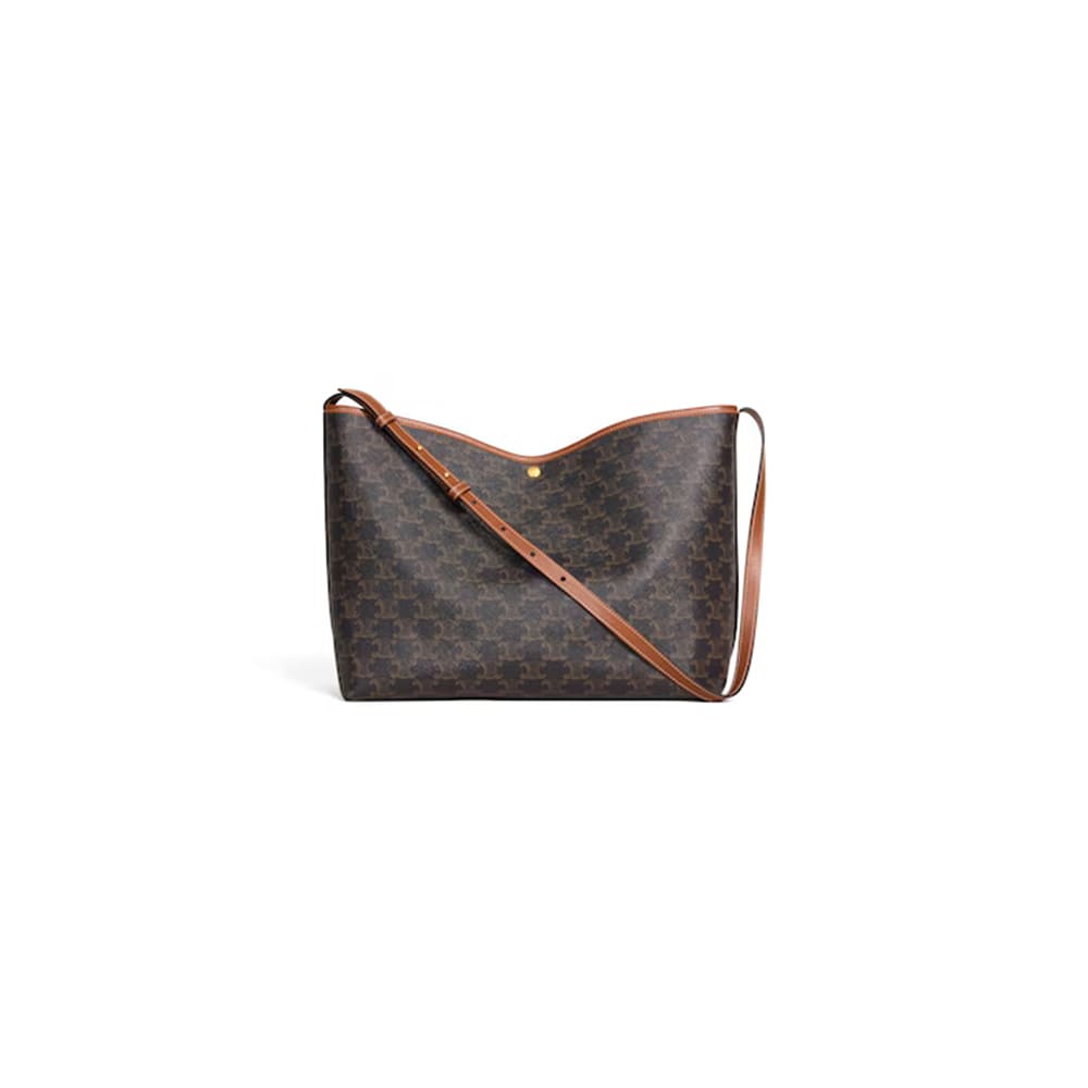 Celine SOFT SHOPPER BAG IN Triomphe Canvas and Calfskin