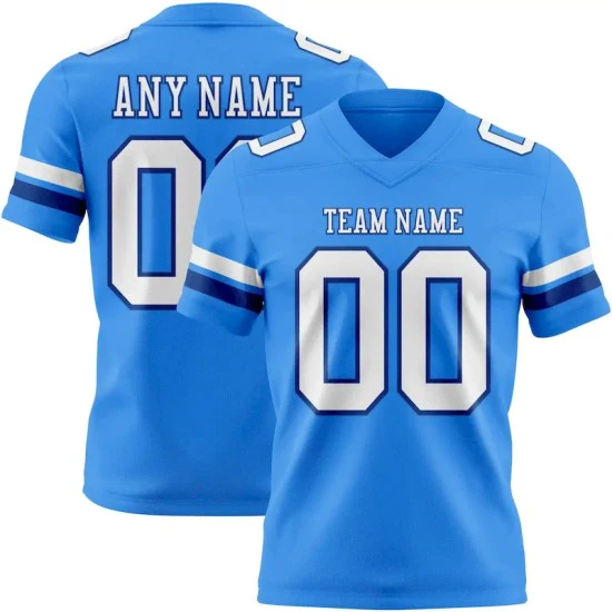 Custom Powder Blue White-Royal Mesh Jersey