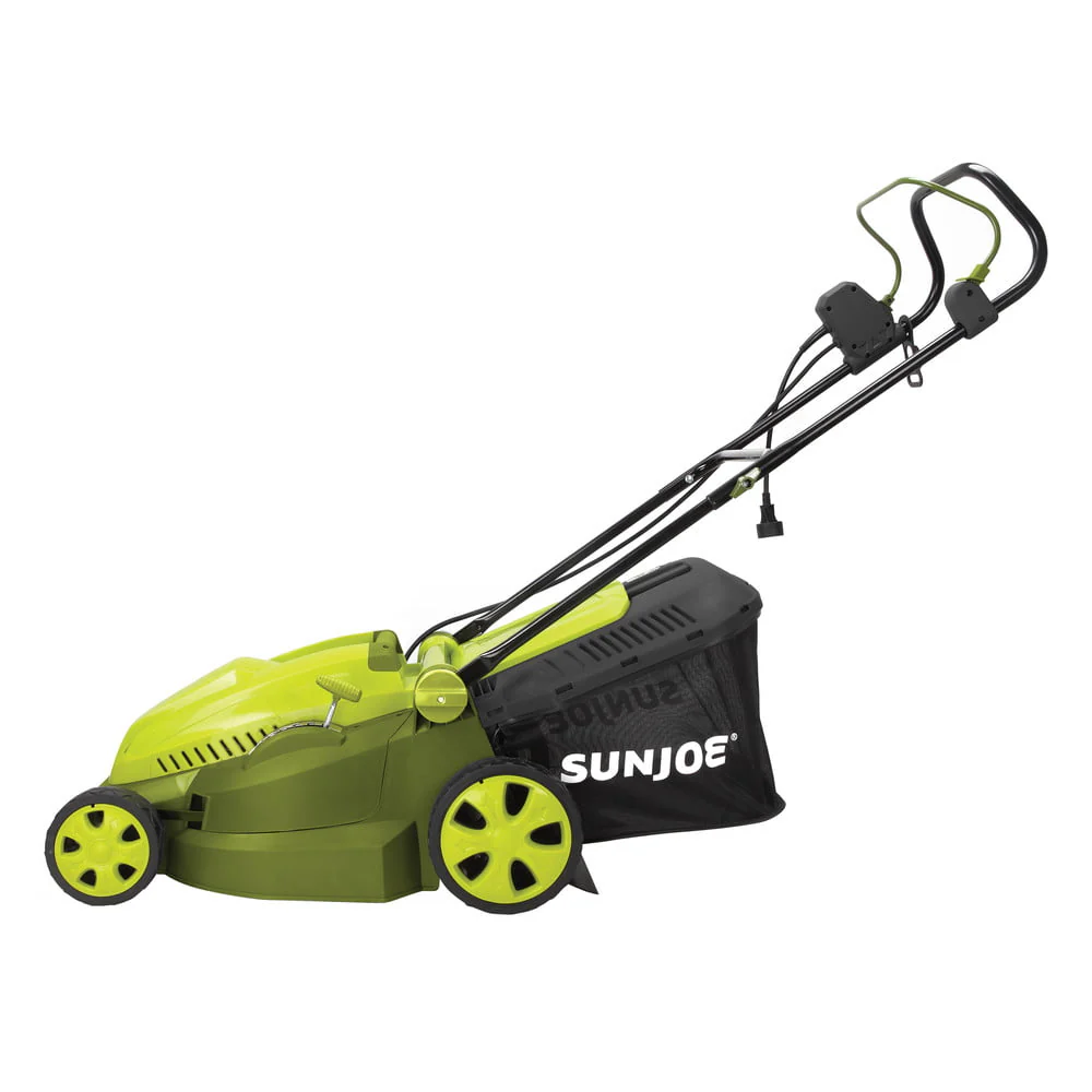Sun Joe Electric 16 - Inch Lawn Mower W/ Collection Bag, 12 - Amp, 6 - Position