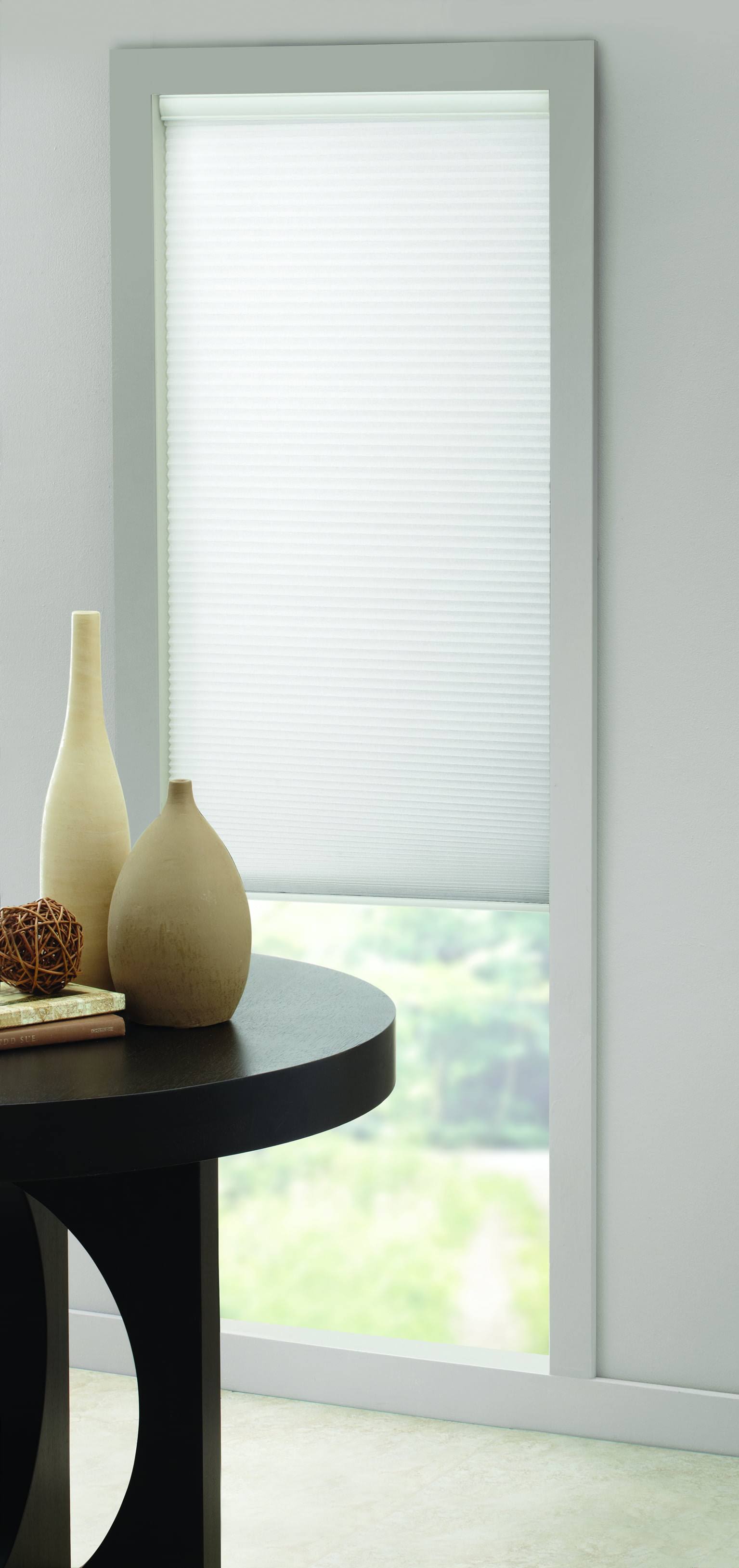 Cordless Cellular Light Filtering Glide Shade 36 inchx64 inch White