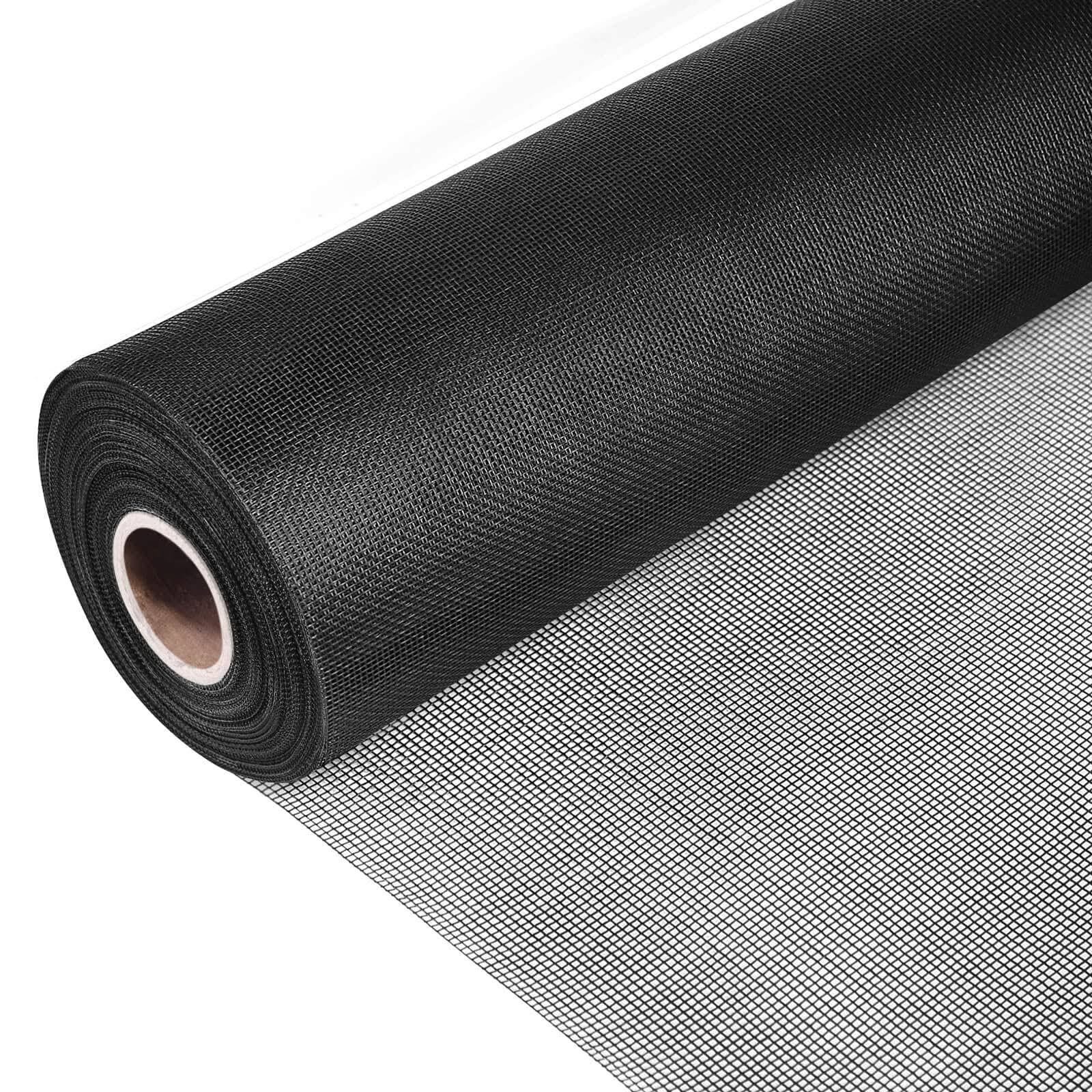 Pololo Fiberglass Screen Roll High Visibility and Durable Screen Easy to DIY Repair or Rescreen Window and Door Screen (36 x 100 Black)