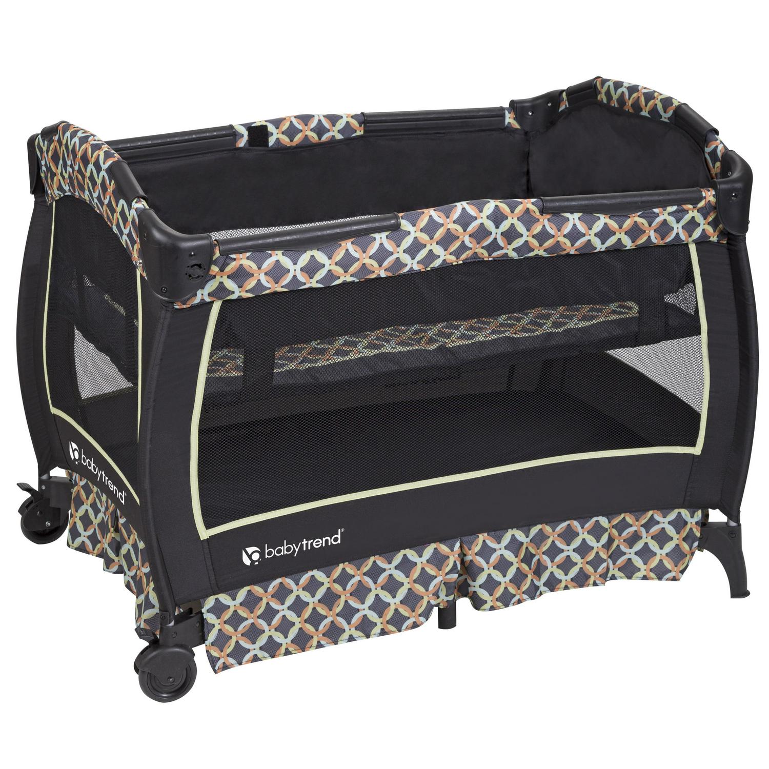 Twins Nursery Center Playard with Travel Bag Circle Tech Multi-Color Black - Image 7