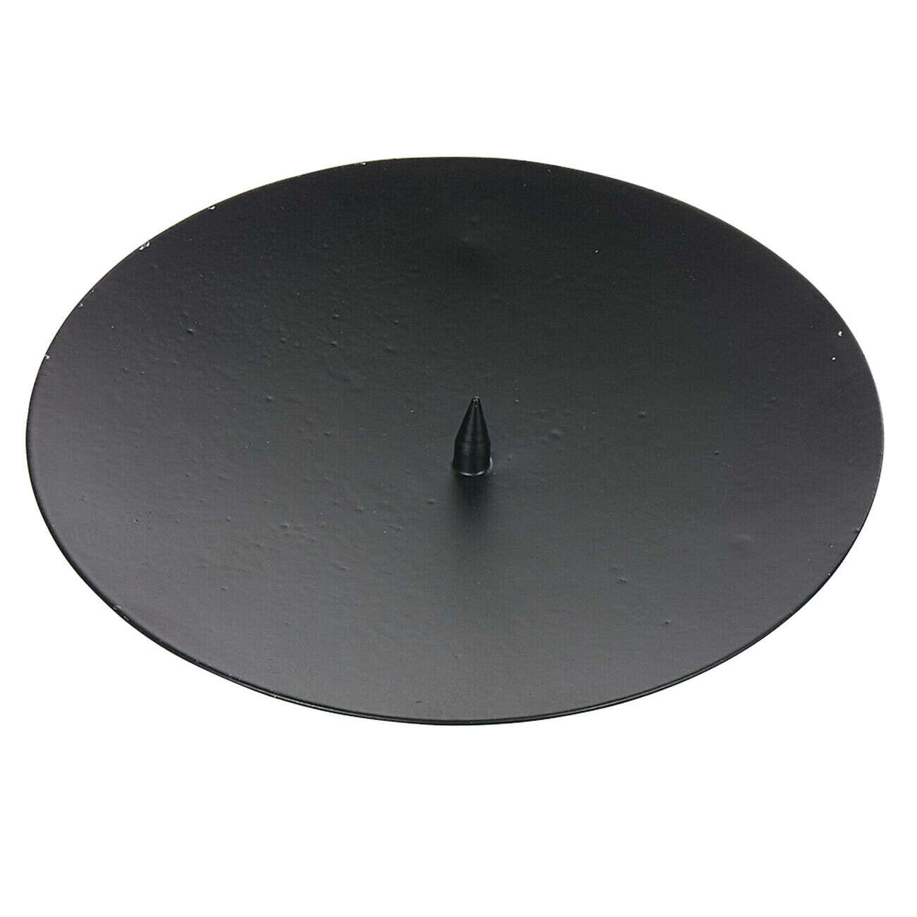 Support rond pour bougie en métal noir