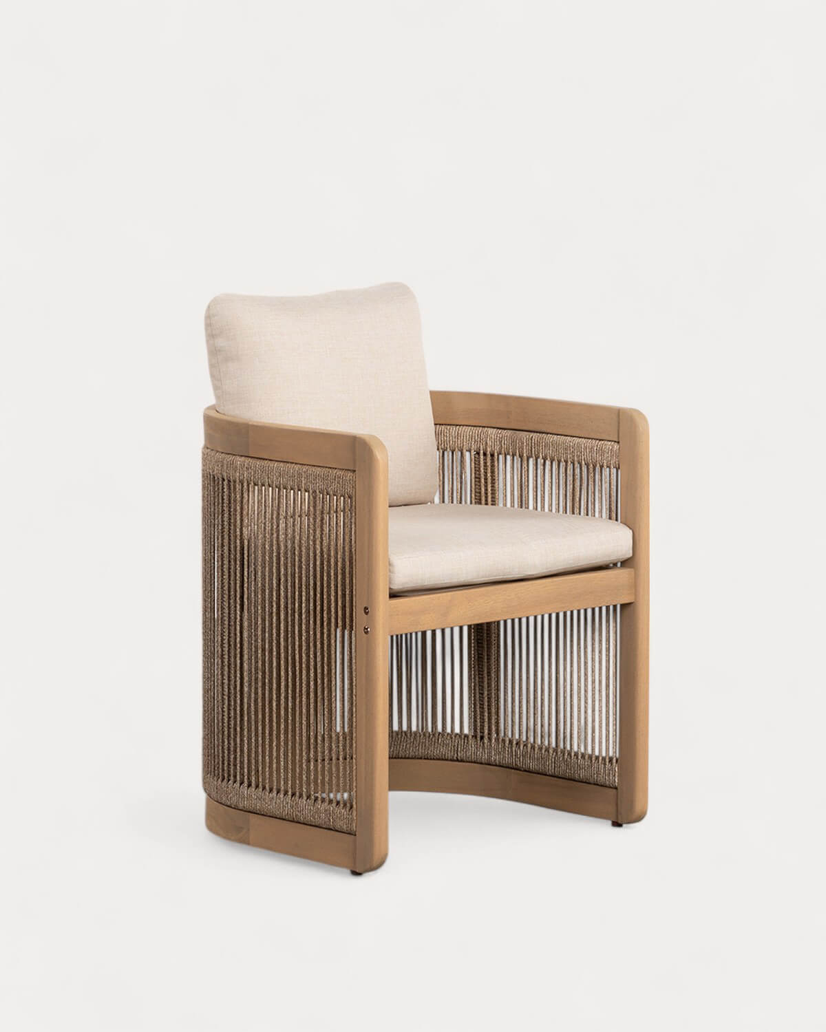 Mirla - Silla de Exterior de Madera de Acacia con Cojines Mirla