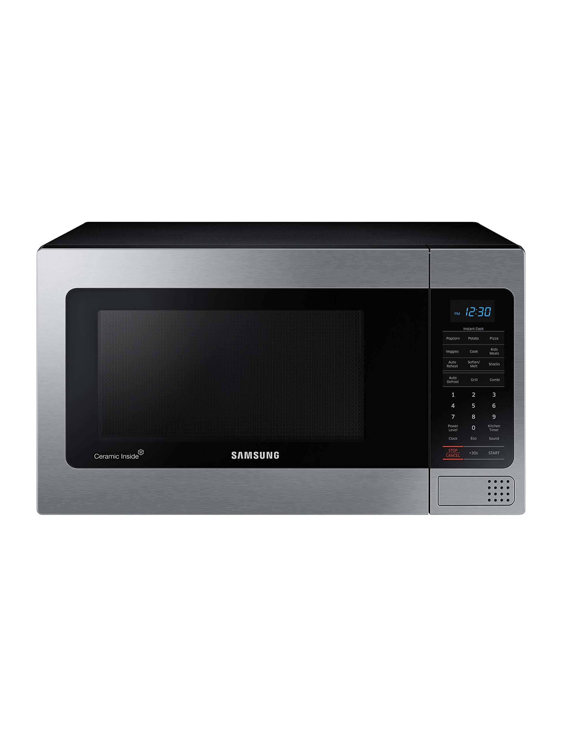 Samsung - 1.1 Cu. ft. Countertop Microwave with Grilling Element - Stainless Steel