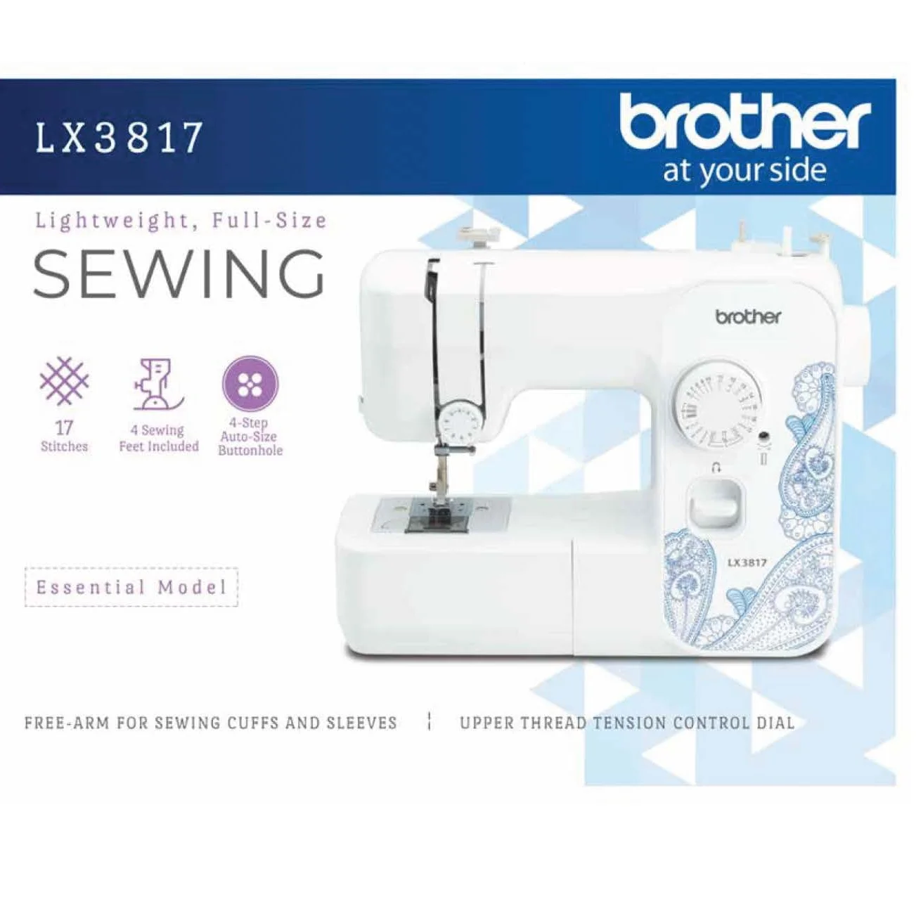 Brother LX3817 - Beginner Sewing Machine, 17 Stiches
