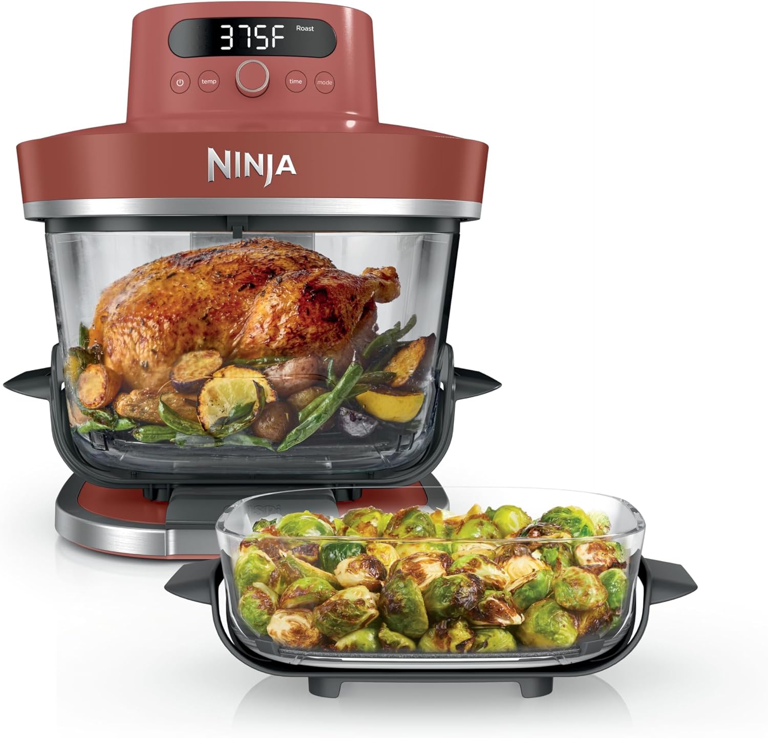 Ninja Crispi Pro Glass Air Fryer, 6-in-1, Ash Grey, AS101DG
