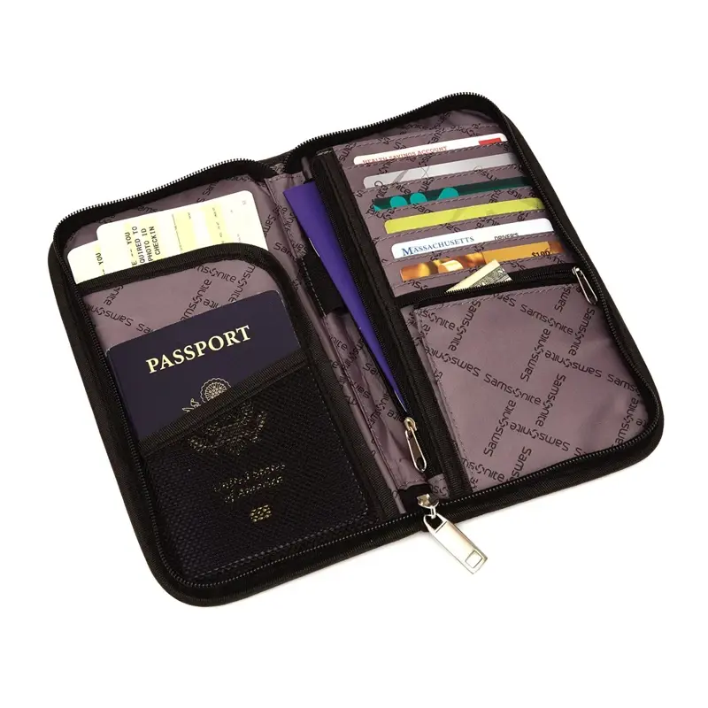 Black RFID Zip Close Travel Wallet Wallets & Passport Covers | 9268-JYDKO - SAMSONITE OUTLET