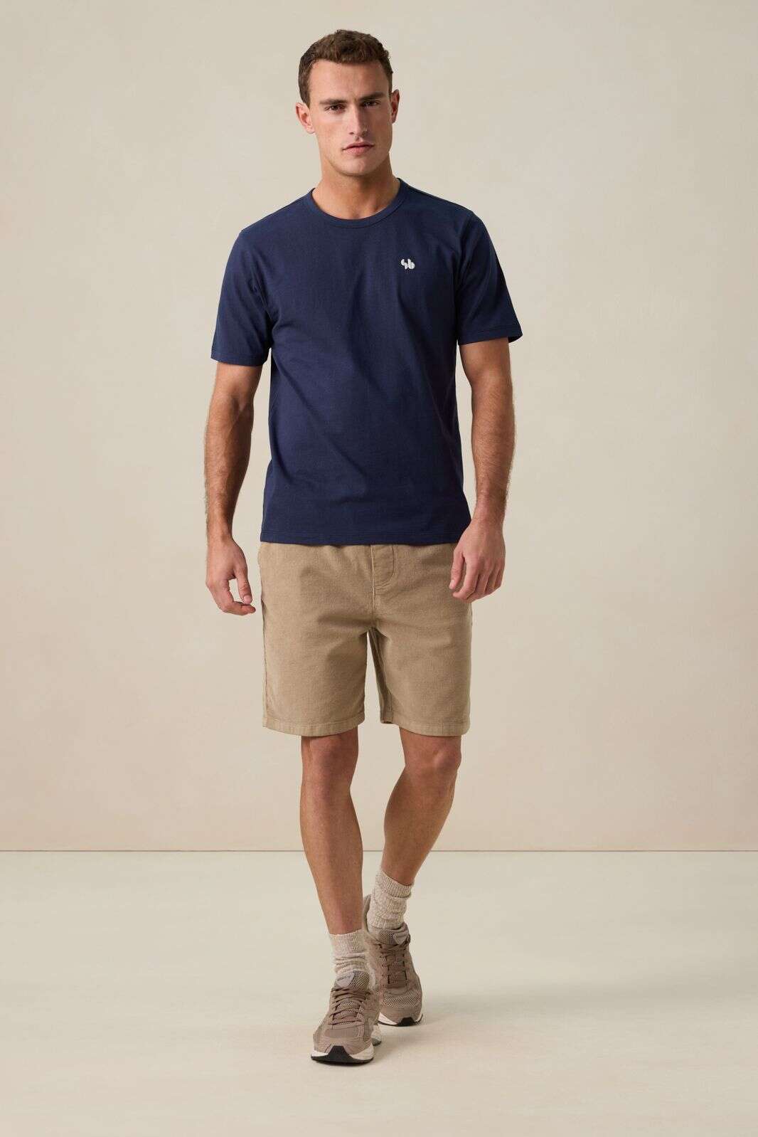 Donkerblauw T-shirt met logo