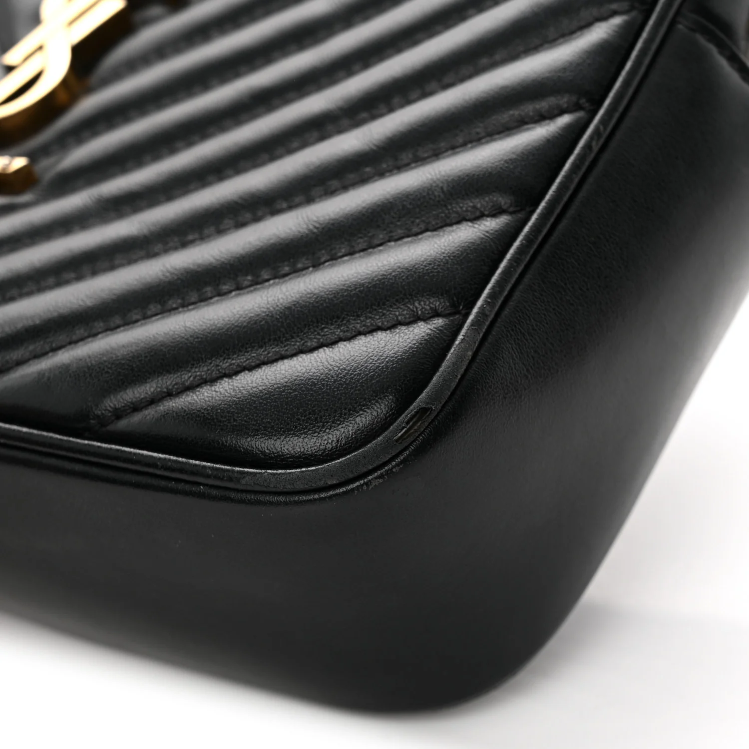 Calfskin Matelasse Monogram Lou Camera Bag Black