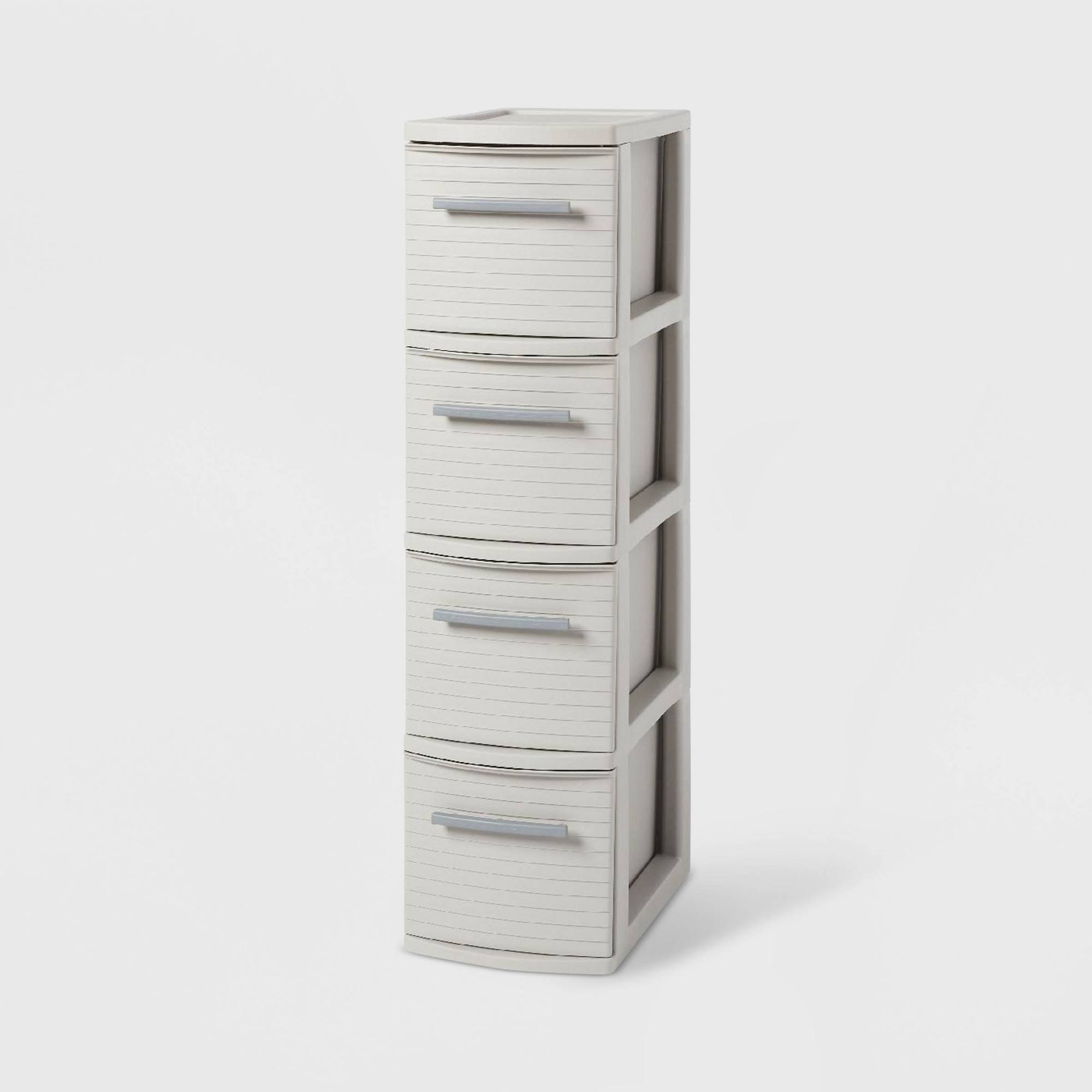 4 Drawer Skinny Tower Dark Gray - Brightroom