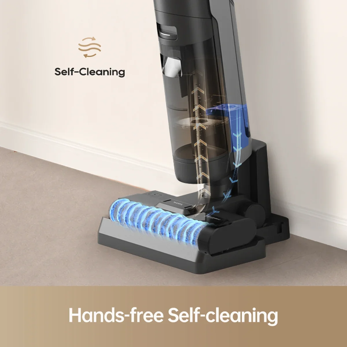 Dreame Cordless Wet/Dry Vacuum Cleaner, Dual-Edge Brushes, 600ml water tank, Self-Propulsion, K20