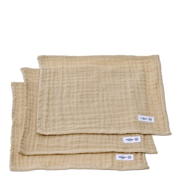 FINE vaskeklut 30x30 cm 3 stk pale honey