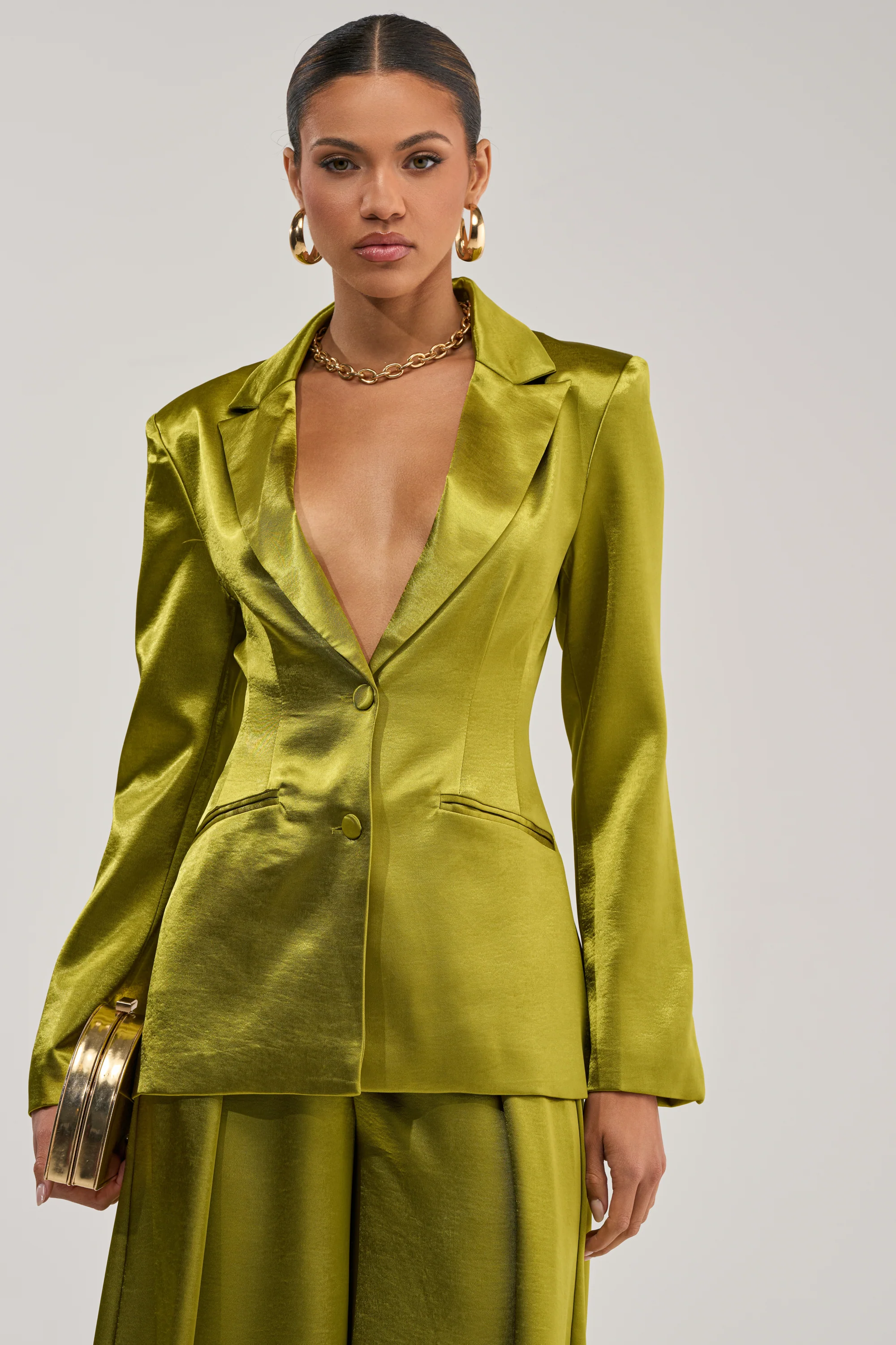 LUCKY ONE SATIN BLAZER - Akira Store