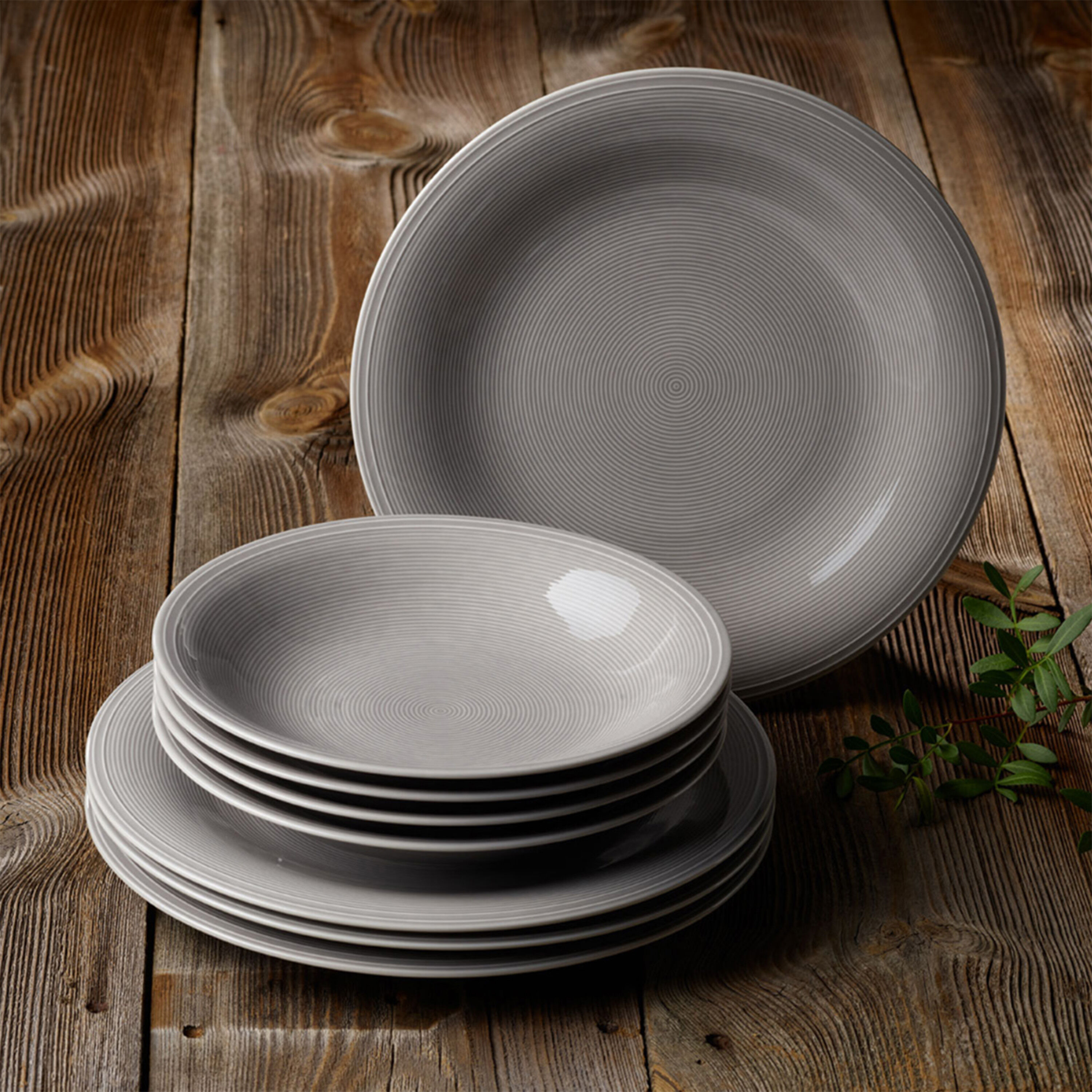 Color Loop Soup bowl - Grey, 9.1'', Premium Porcelain