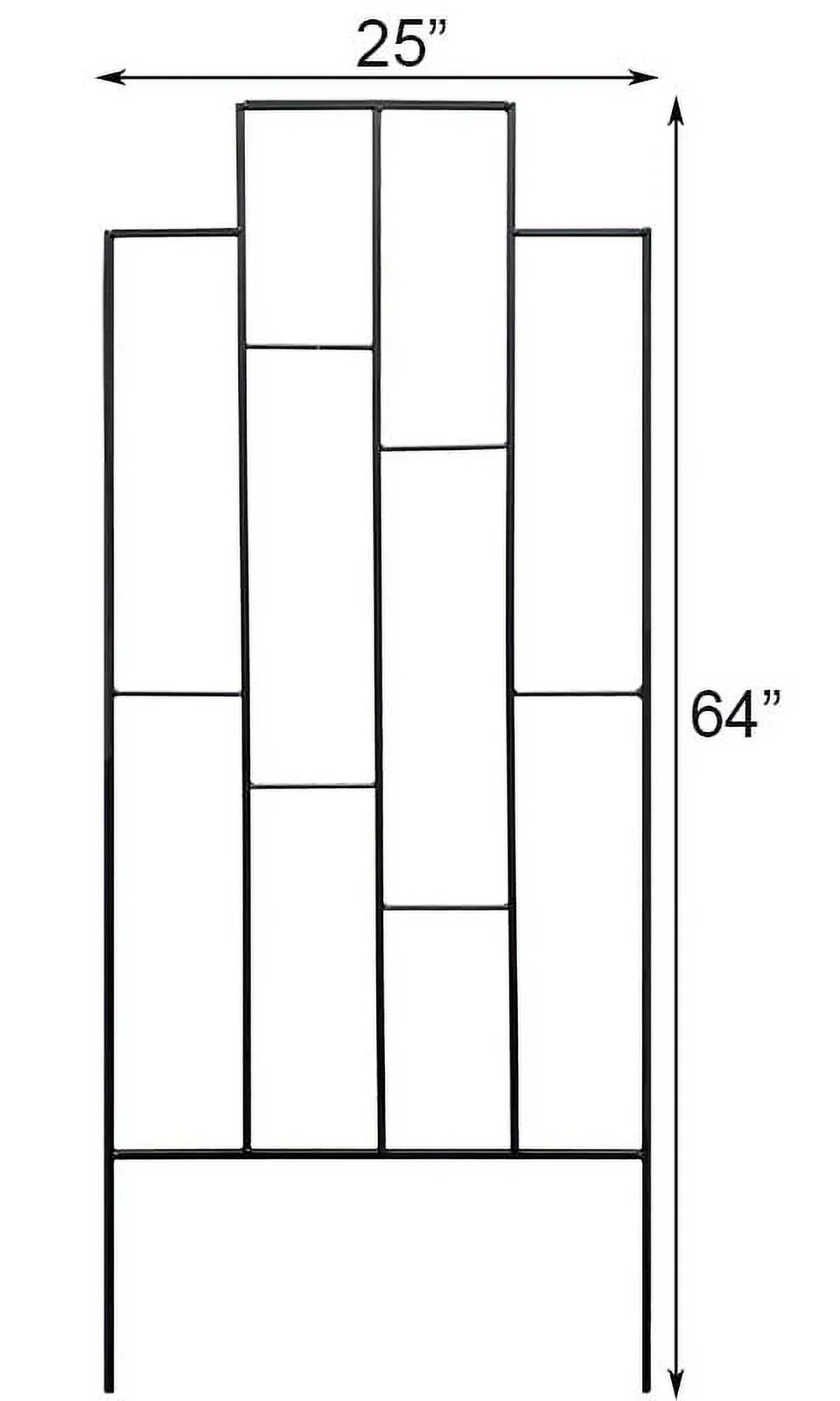 American GardenWorks Contemporary Trellis, Matte Black, 64H