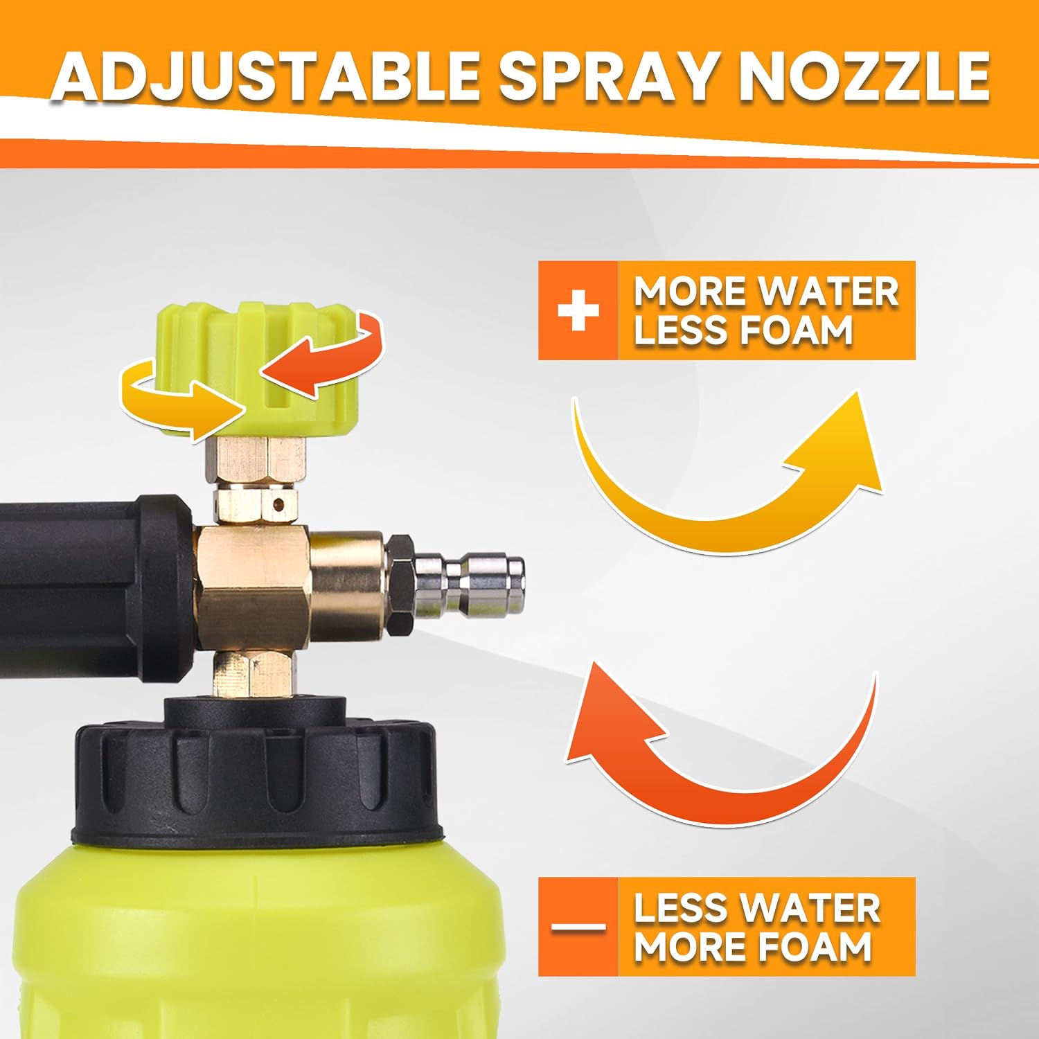 M MINGLE Pressure Washer Foam Cannon Kit, Car Wash Brush with Long Handle