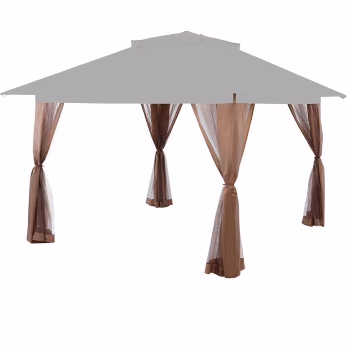 Garden Winds Custom Fit Replacement Canopy Top Cover Compatible with The Crown Shades 13' X 13' Pop Up Gazebo - Upgraded RipLock 350 Fabric - Netting Set and Frame Not Included - Slate Gray