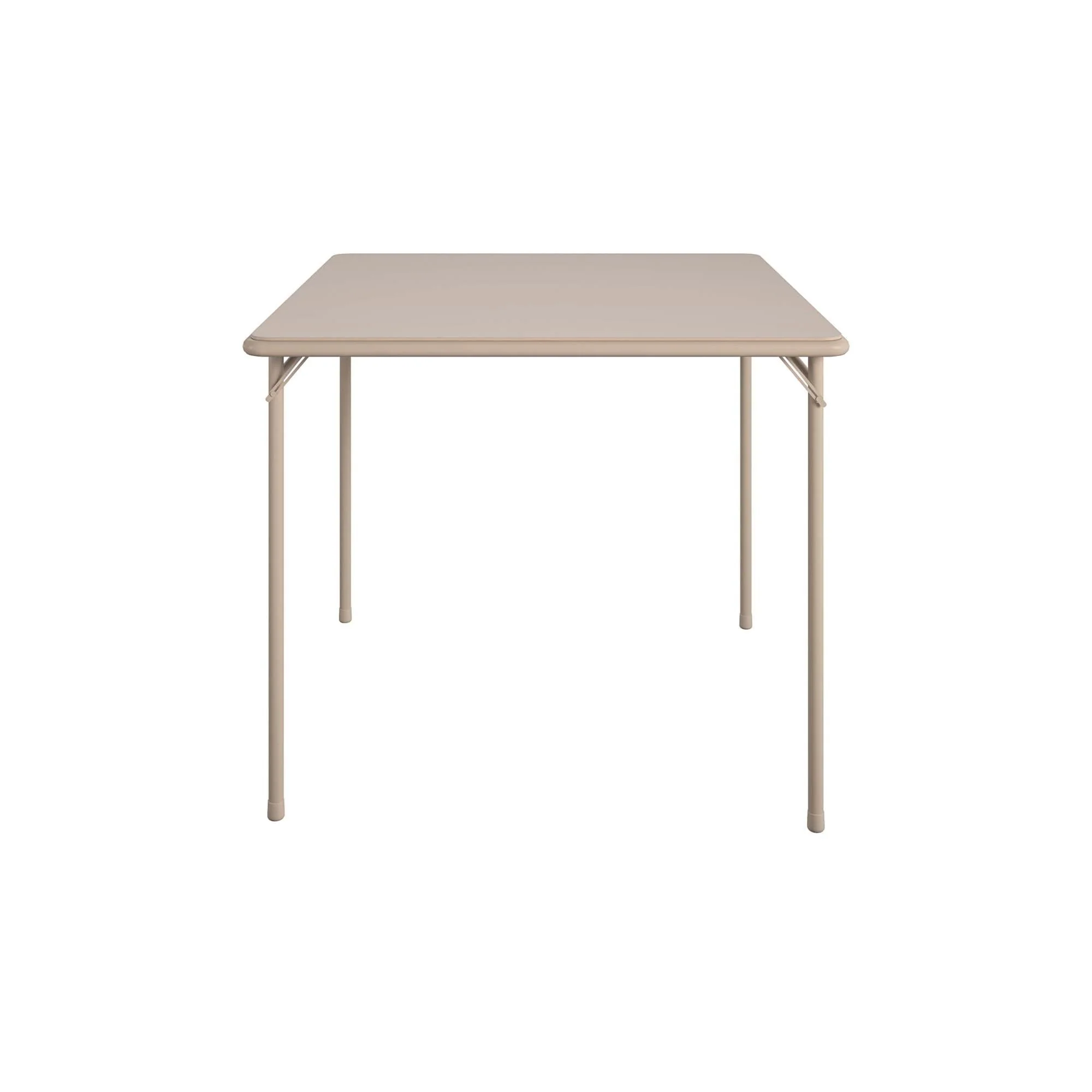 COSCO 5 - Piece Folding Dining Set with Card Table and 4 Fabric Padded Chairs, Tan