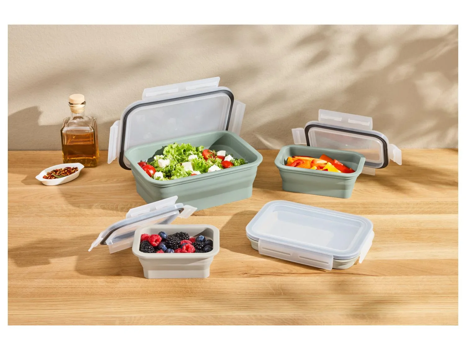 SILVERCREST Set de botes de conservation ou Bote repas pliable