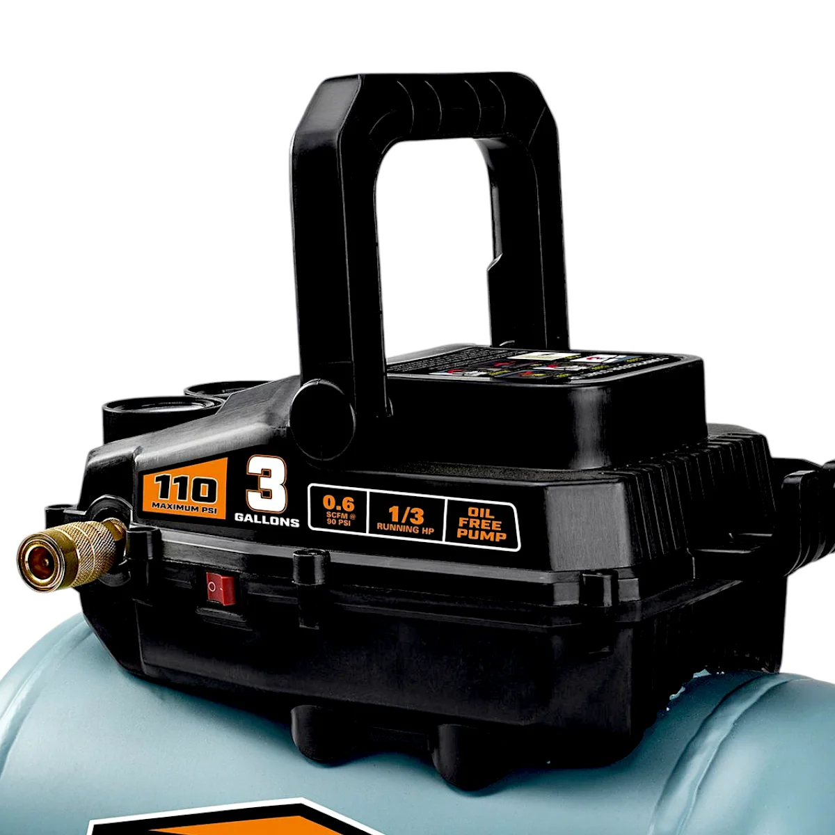 MCGRAW 3 Gallon 110 PSI Oil - Free Light - Duty Air Compressor with - Perfect for Cleaning, Inflation