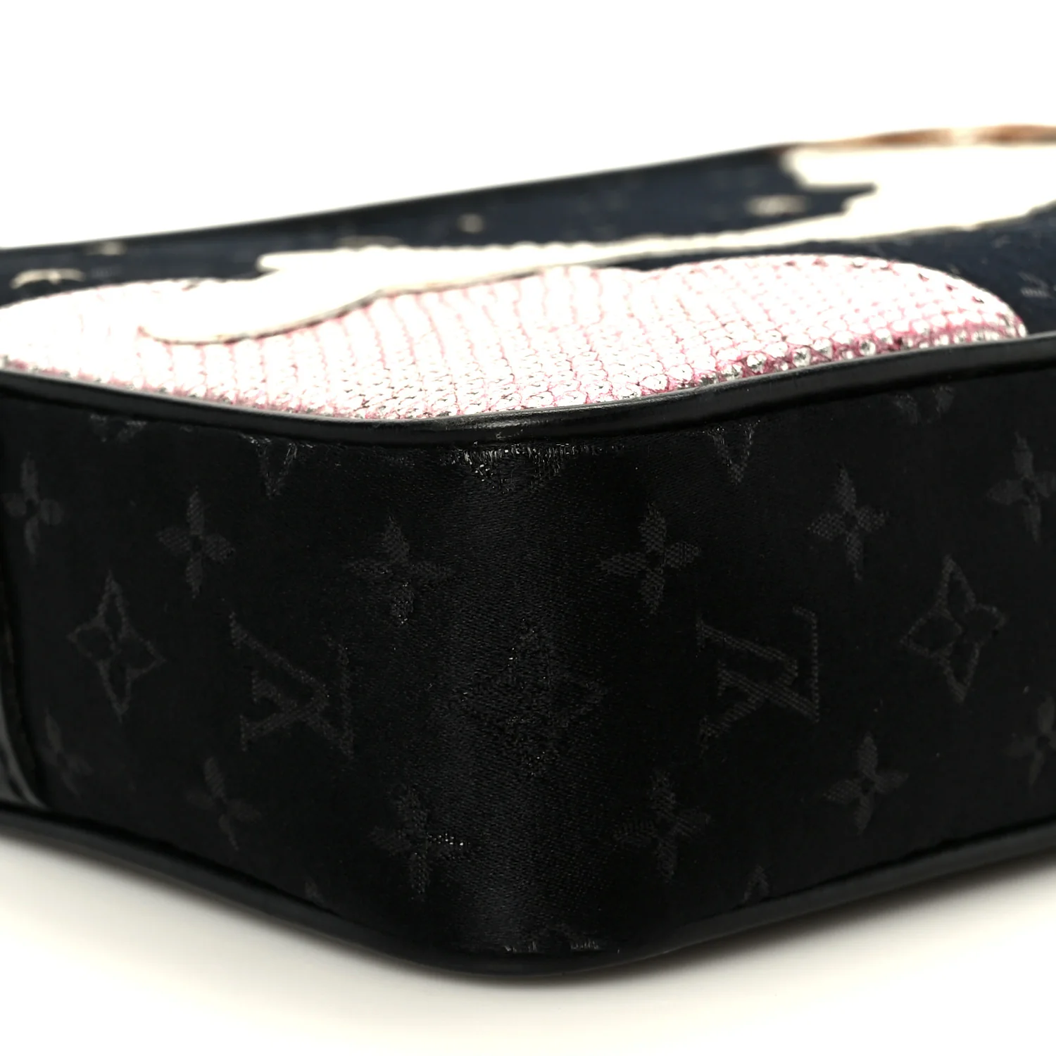 Satin Mini Monogram Conte De Fees Pochette Black