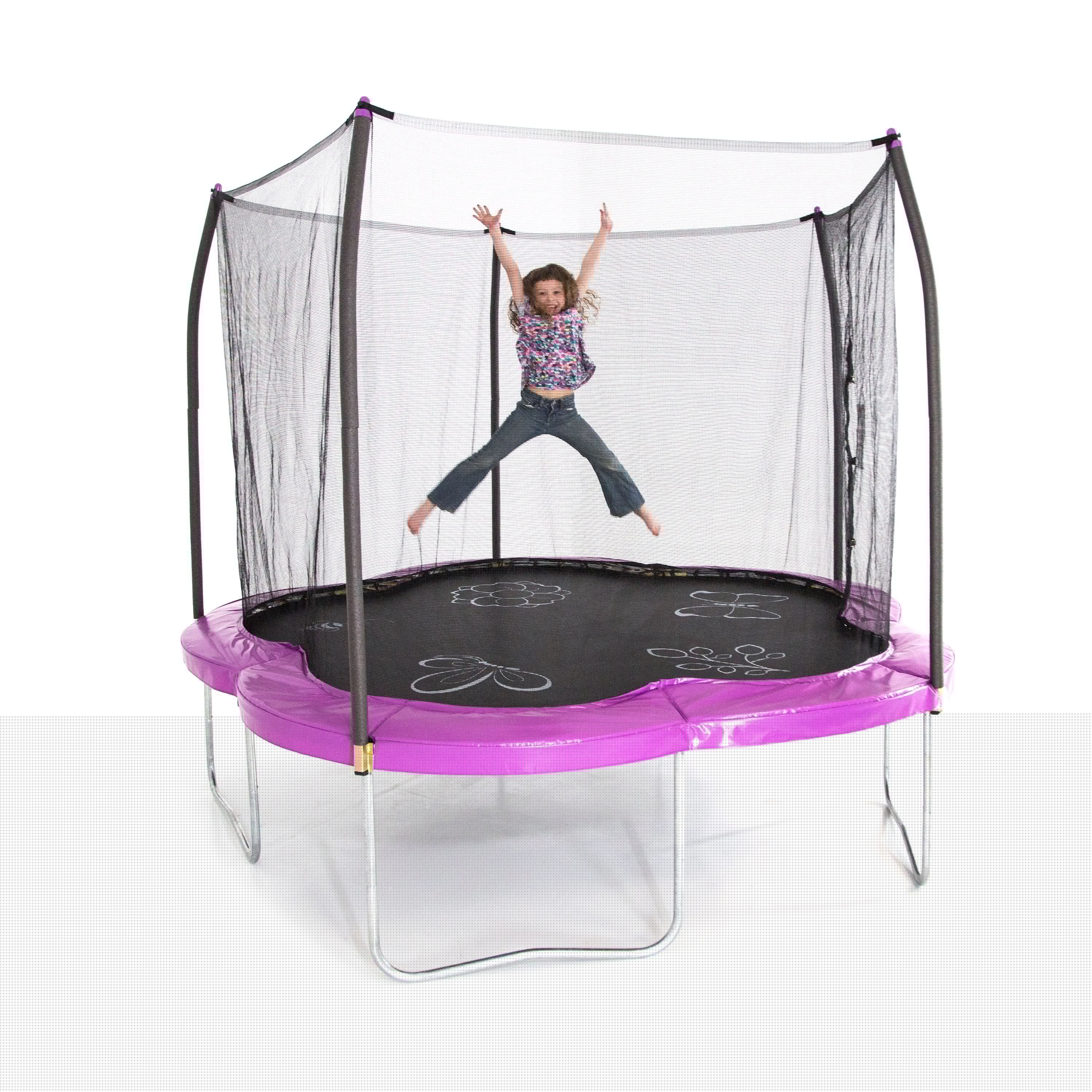 Skywalker Trampolines 11′ Adventure Arena Trampoline with Enclosure - Imagination Garden