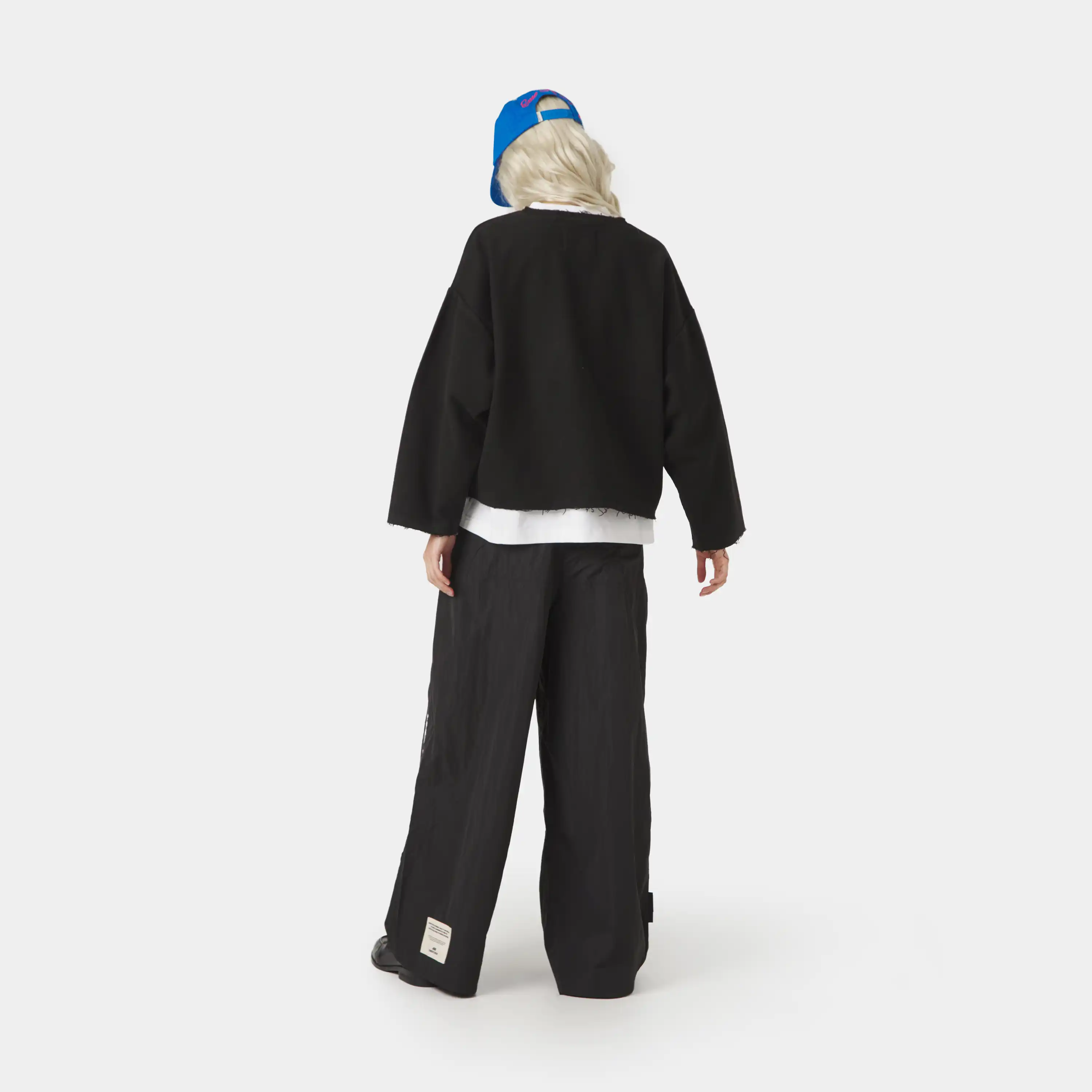 Patches Black Oversized Crewneck