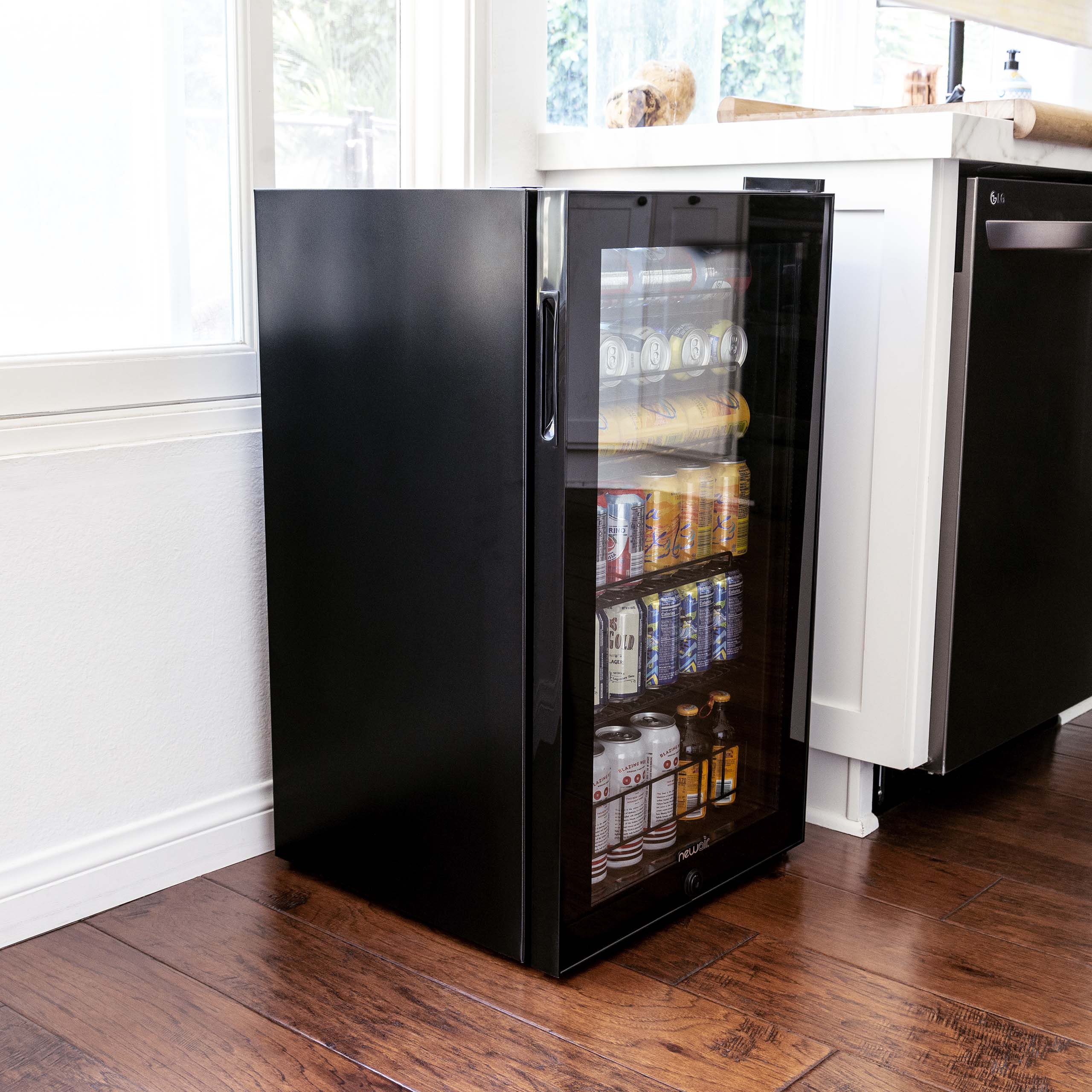 Newair 126-Can Freestanding Black Beverage Fridge - 18.8