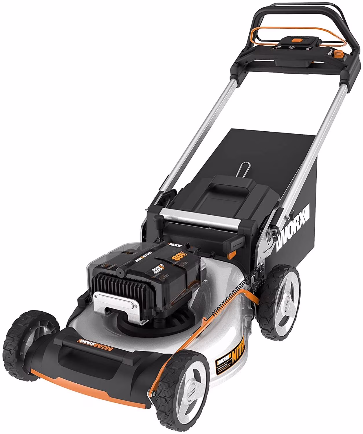 WG761 Nitro 80V 21" Cordless Self-Propelled Lawn Mower with Brushless Motor Rear Wheel Drive