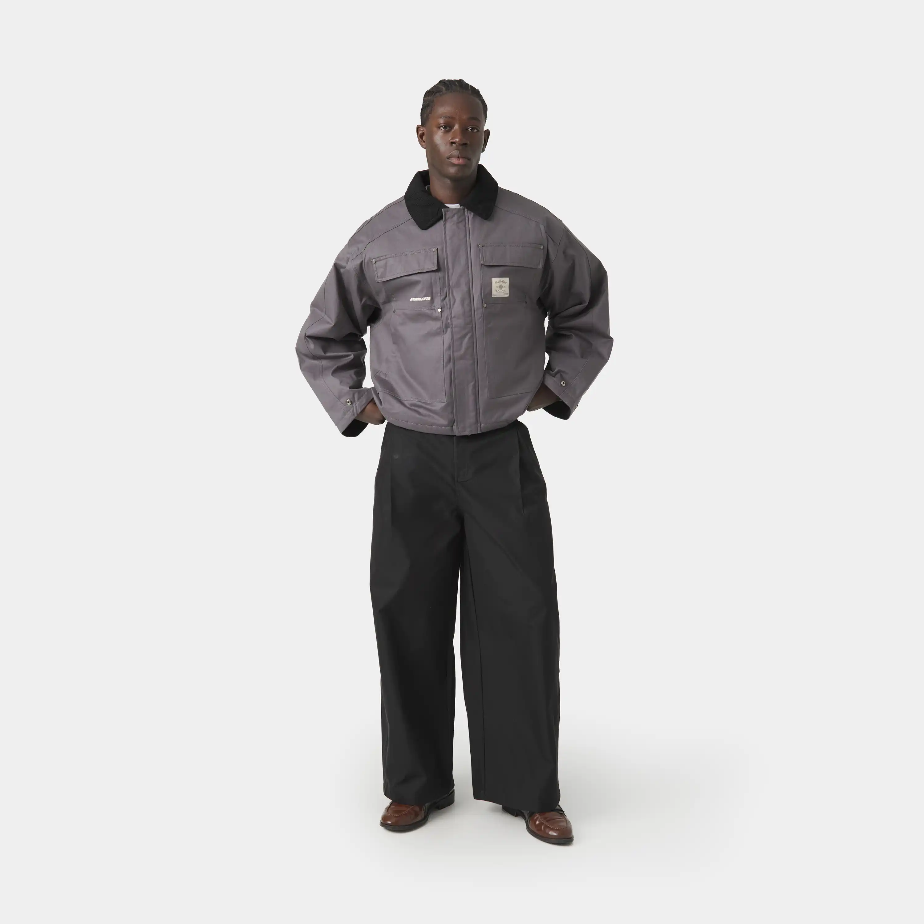 Ethos Grey Boxy Coat