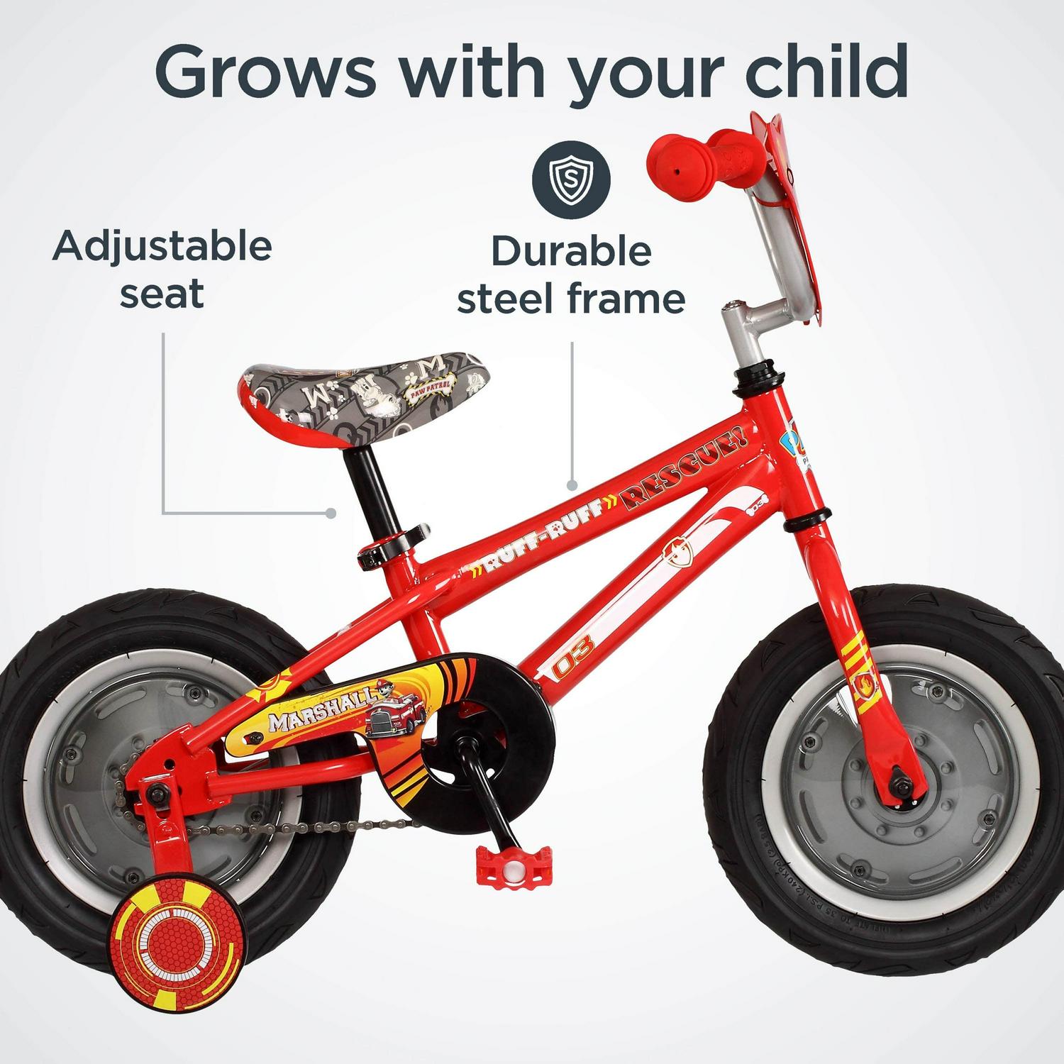 Nickelodeon Paw Patrol Marshall 12in. Kids Bike by Schwinn. Ages 2 to 4. Red