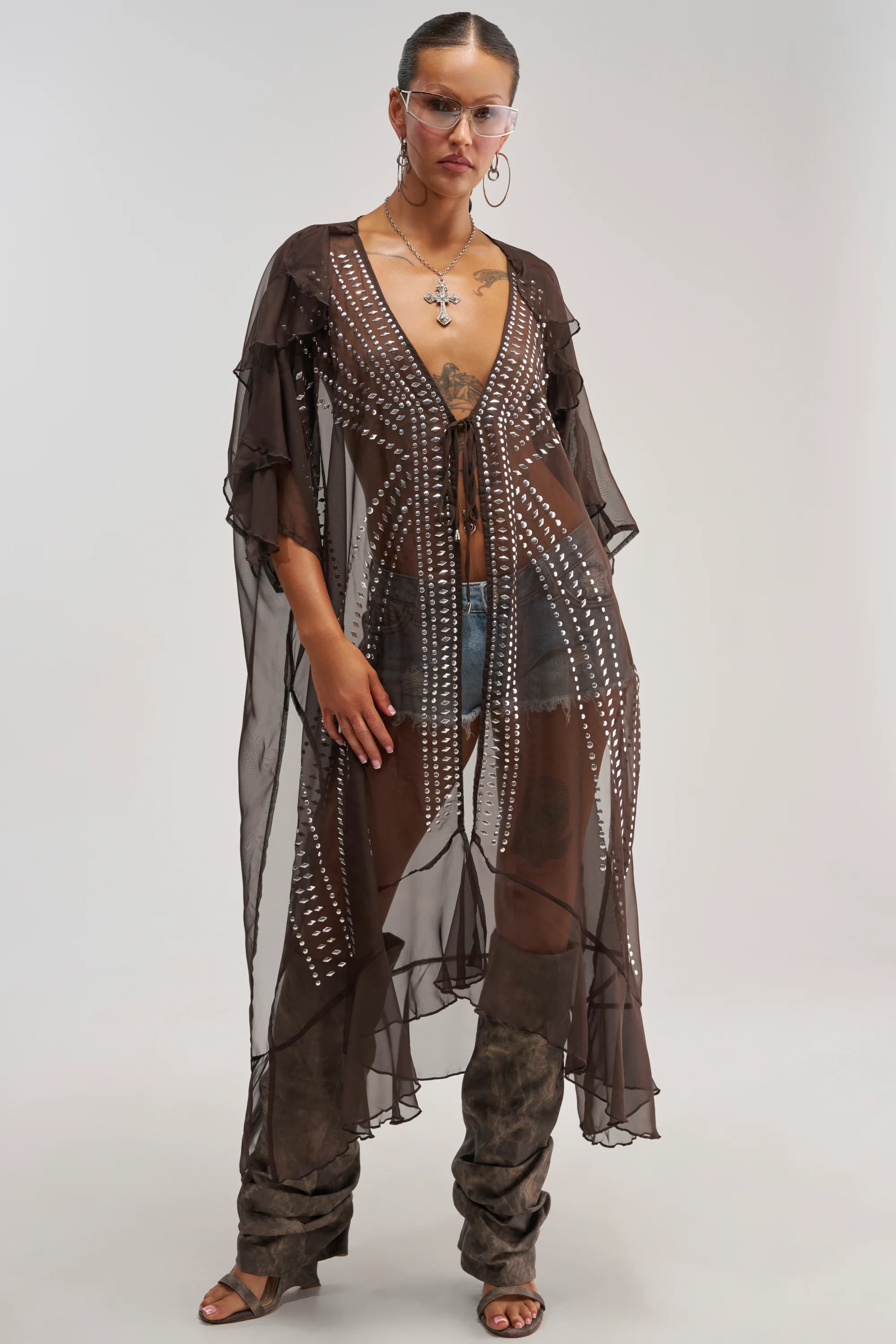 INDIO VIBES TIE FRONT CARDIGAN - Akira Store