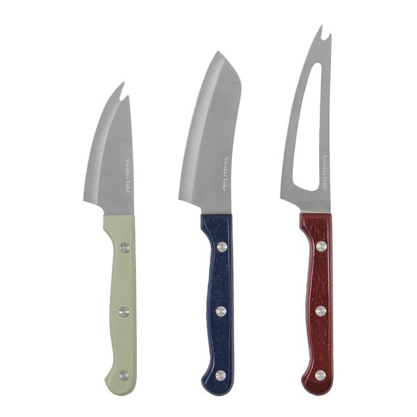 Cheese Knives ostekniver 3 stk hvit/blå/rød