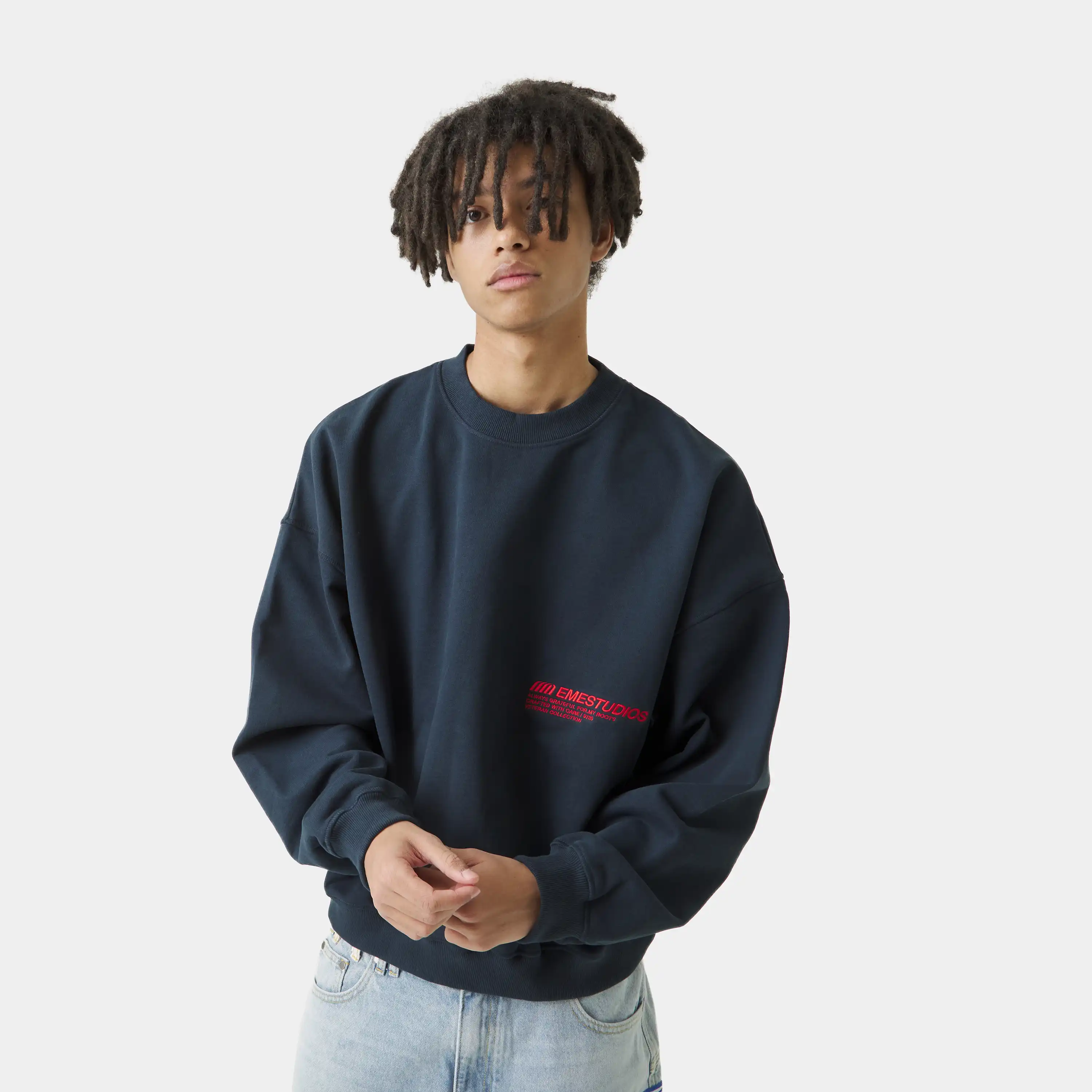Roots Navy Oversized Crewneck