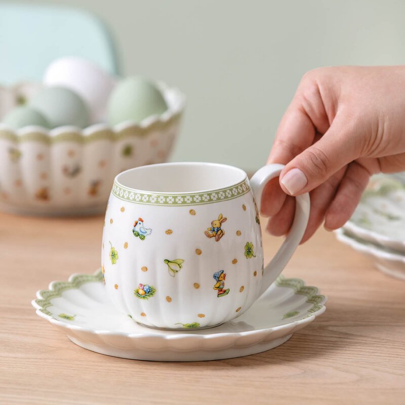 Easter Delight krus 35 cl hvit/grønn