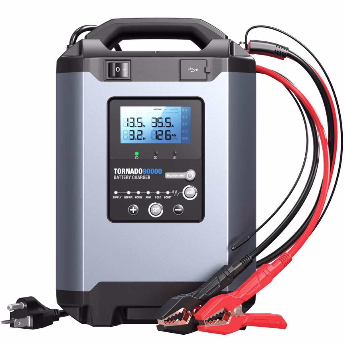 Tornado90000 90A Stable Power Supply Smart Charger 12V/24V