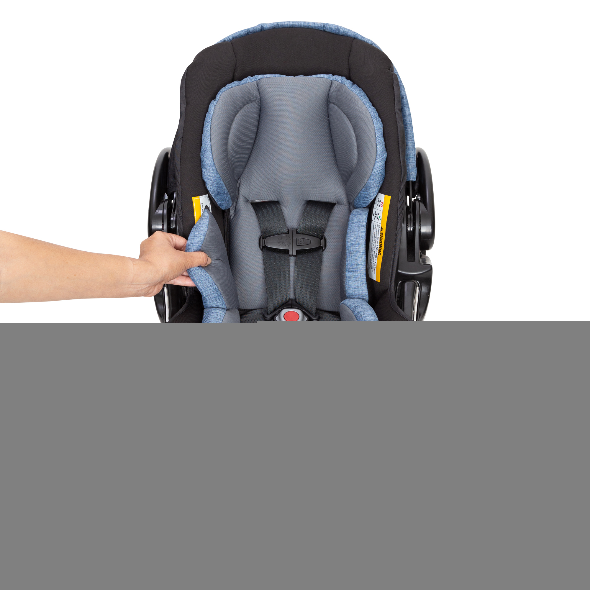 Baby Trend Secure Snap Tech™ 35.00 lb Infant Car Seat. Blue Chambray