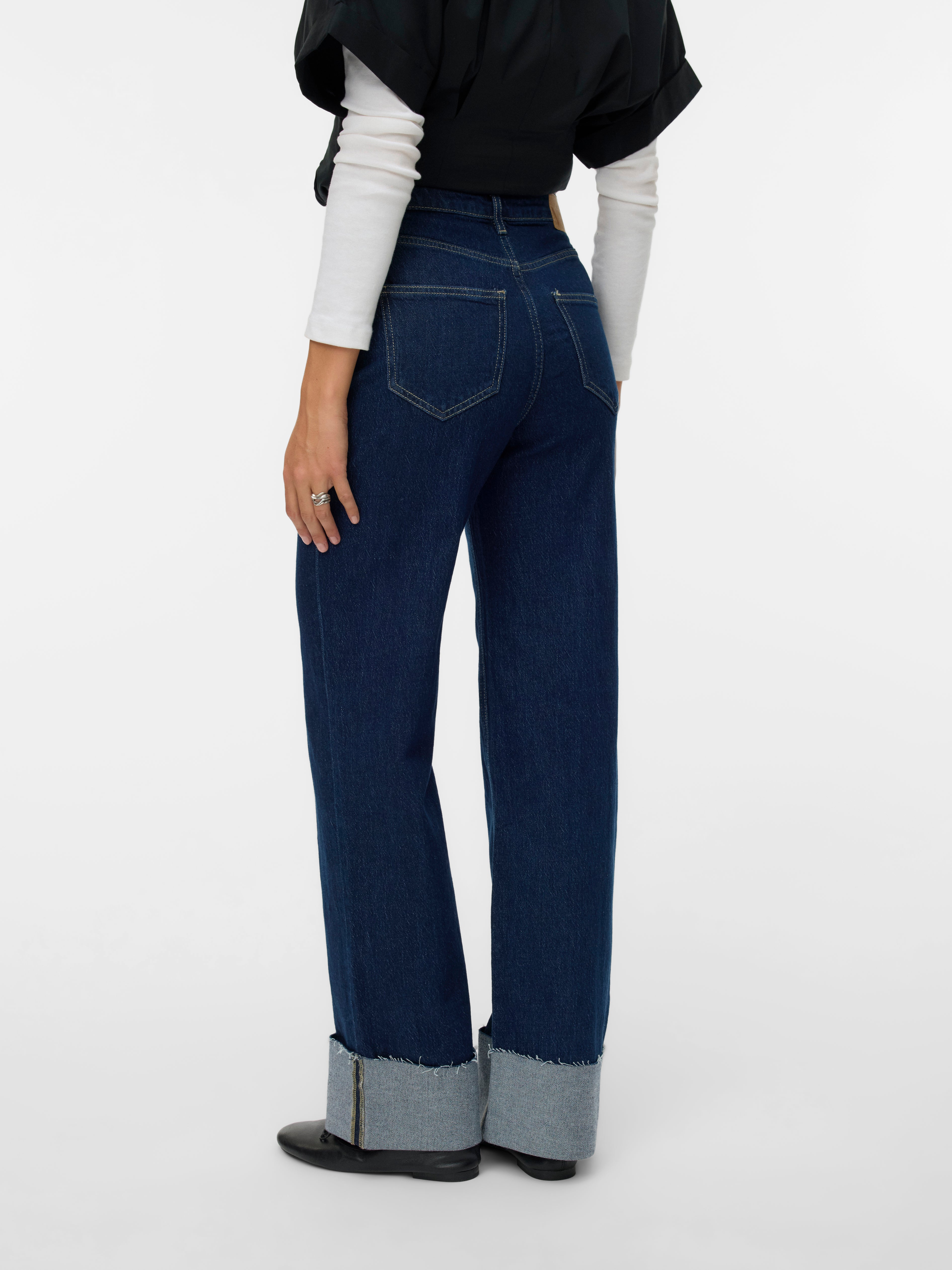 VERO MODA® VMTESSA High rise Wide Fit - Cropped Jeans