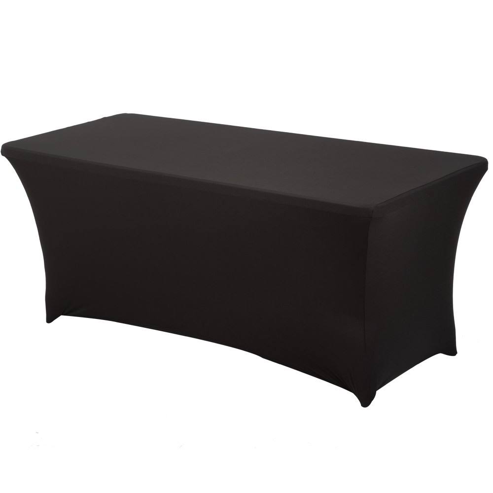 HAORUI Rectangular Spandex Table Cover (4 ft Black)