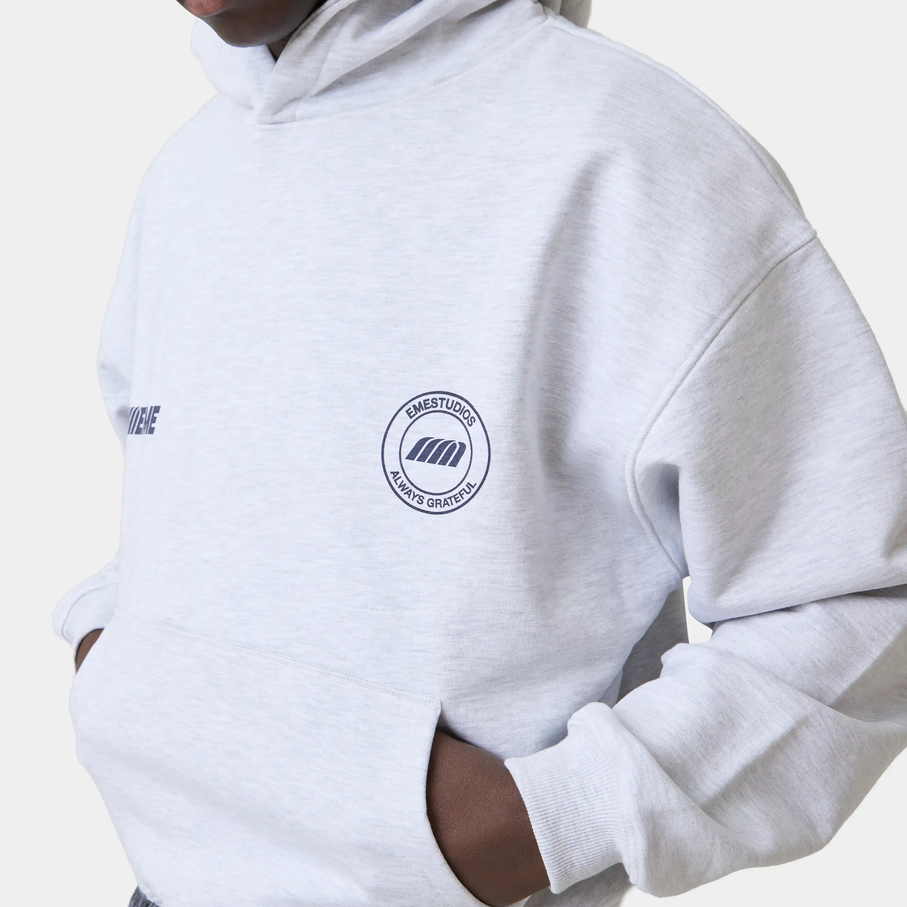 Peyas Heather Grey Oversized Hoodie