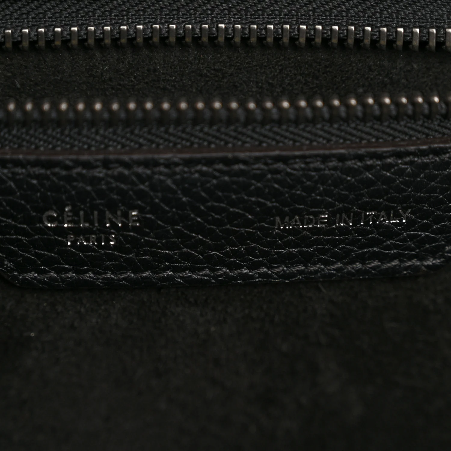 Drummed Calfskin Micro Luggage Black