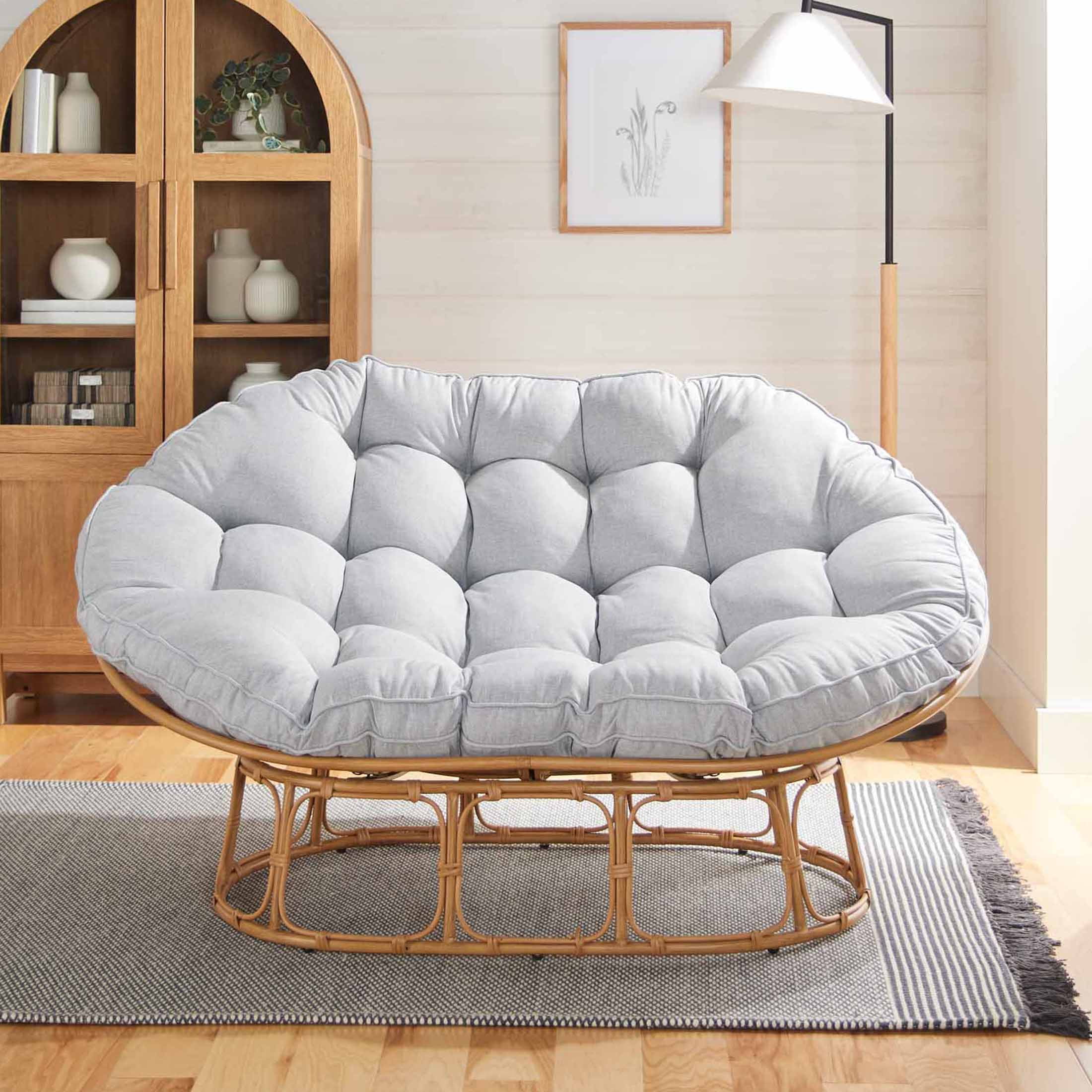 Double Papasan Accent Chair, Cream Boucle(Cream Boucle) - Image 10