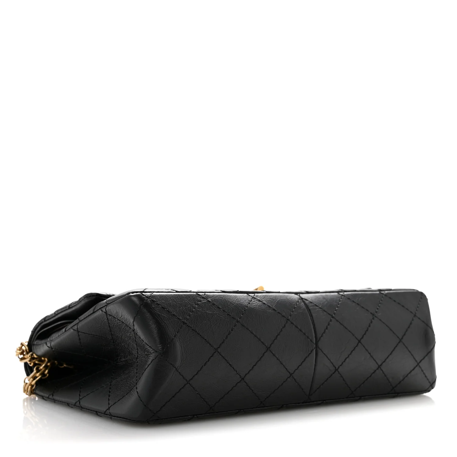 Aged Calfskin Quilted 2.55 Reissue 226 Flap Black