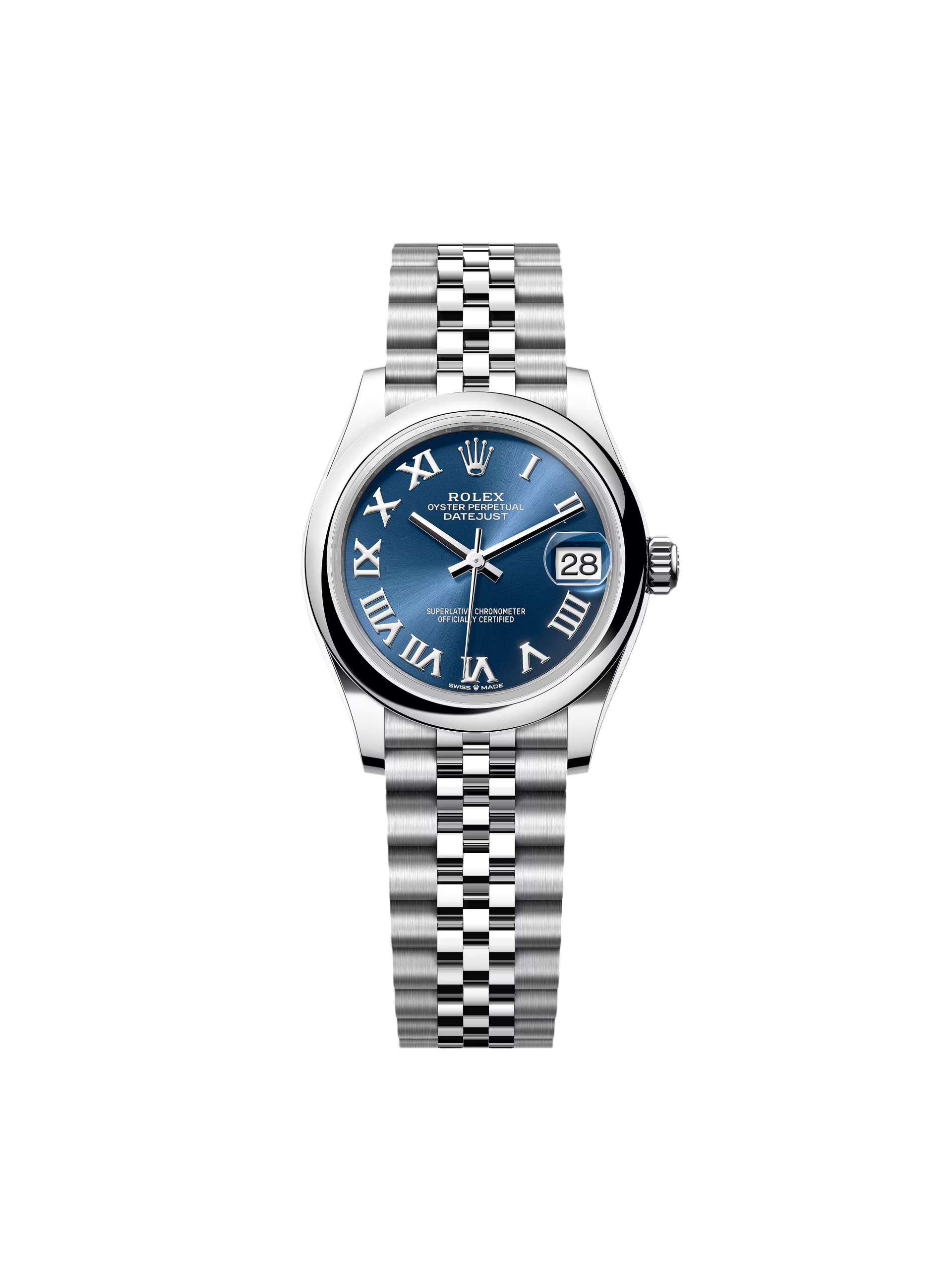 【Super Clone】RLX Datejust m278240-0017/0018 31mm Blue Roman Domed Bezel Oyster Oystersteel