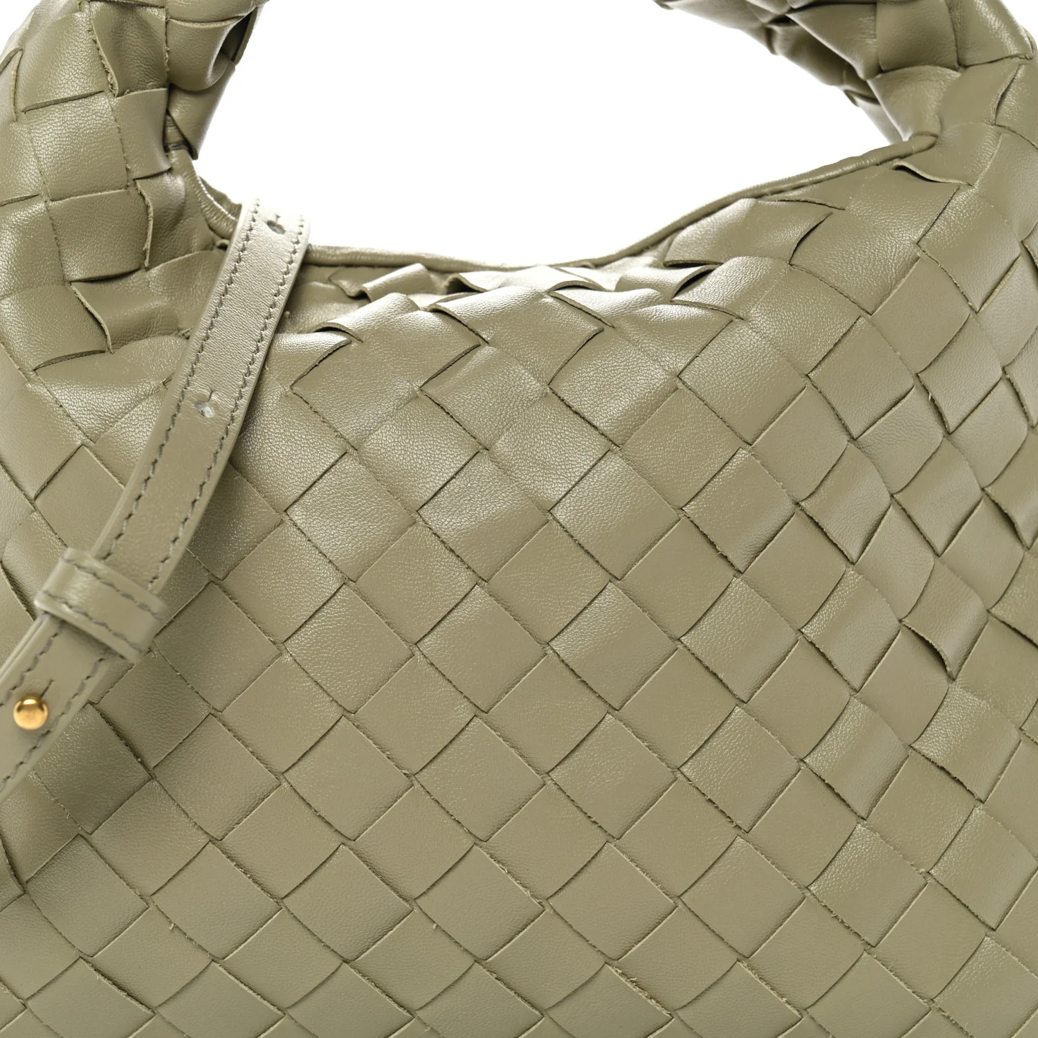 Calfskin Intrecciato Mini Hop Travertine