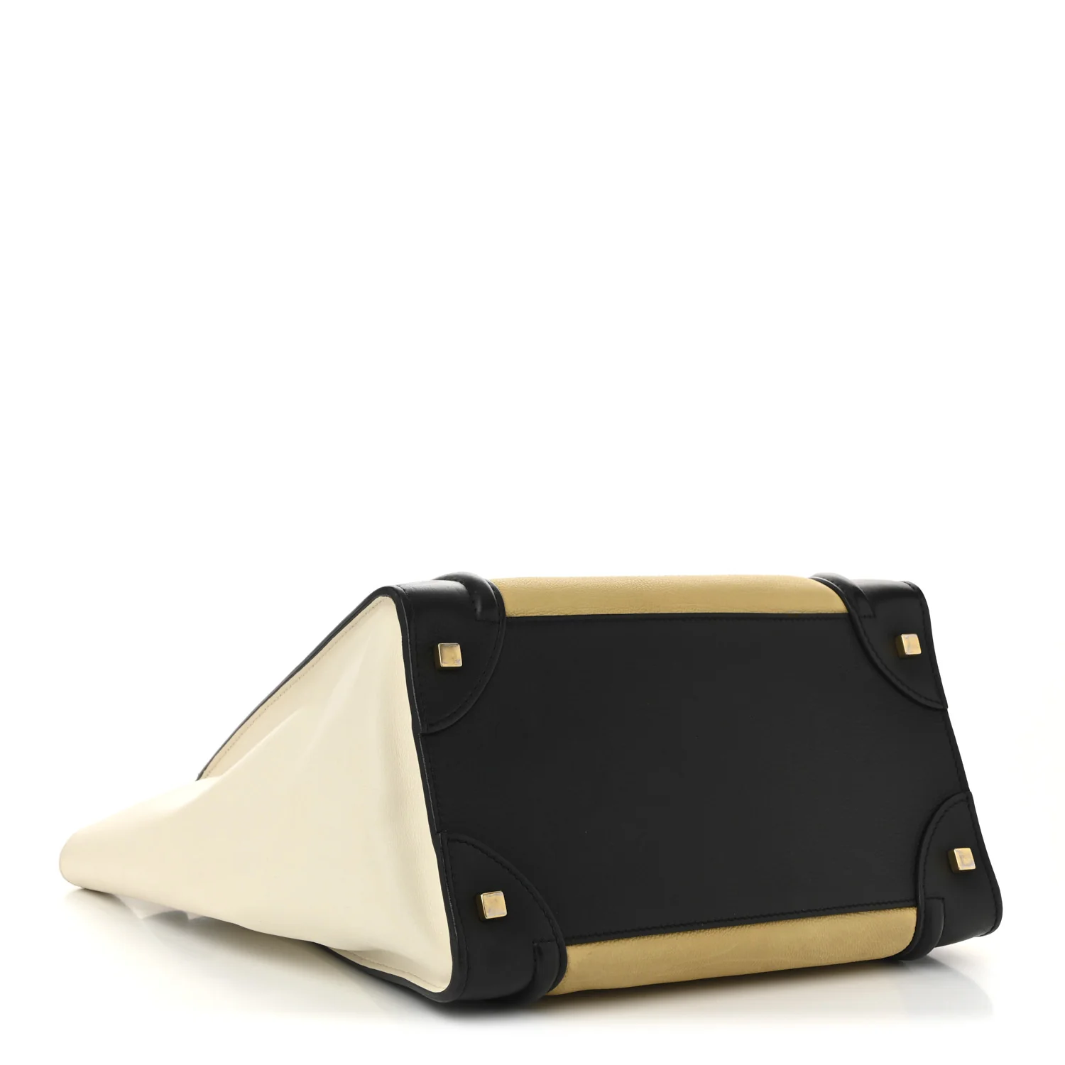 Velluto Calfskin Mini Tri-Color Luggage Vanilla