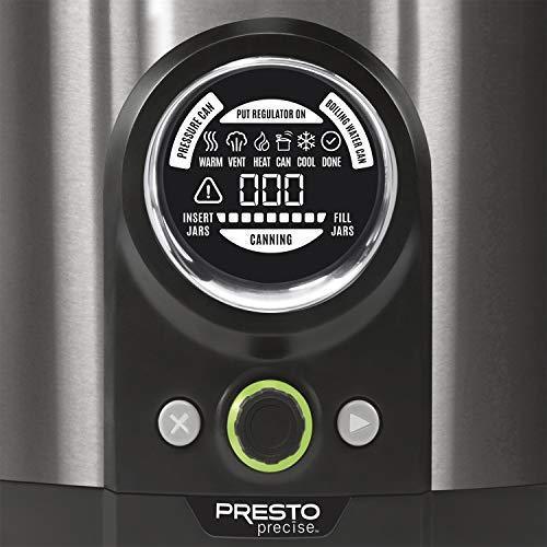 Stérilisateur numérique Presto 02144 12 Qt, noir inox, année 2025