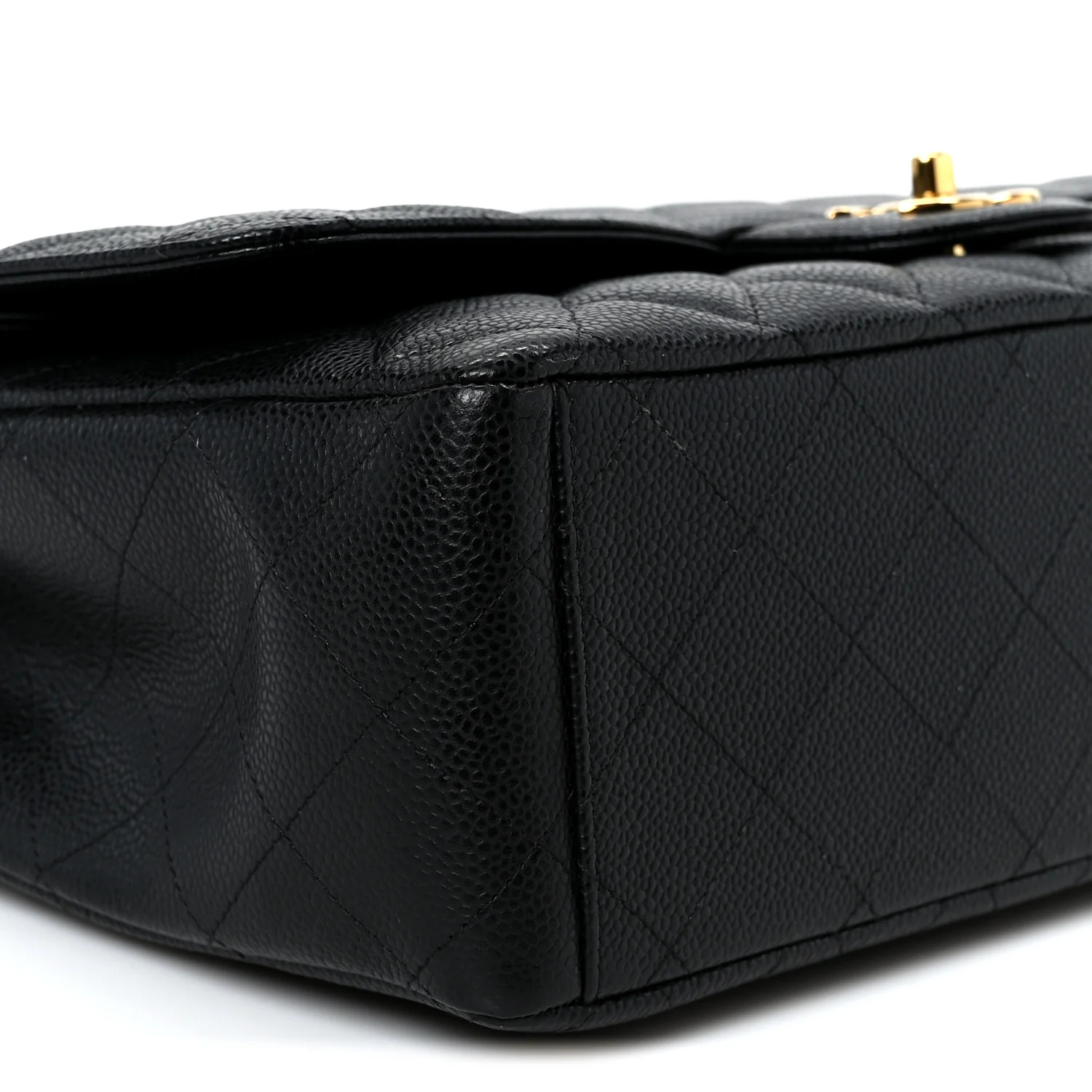Caviar Quilted Maxi Double Flap Black