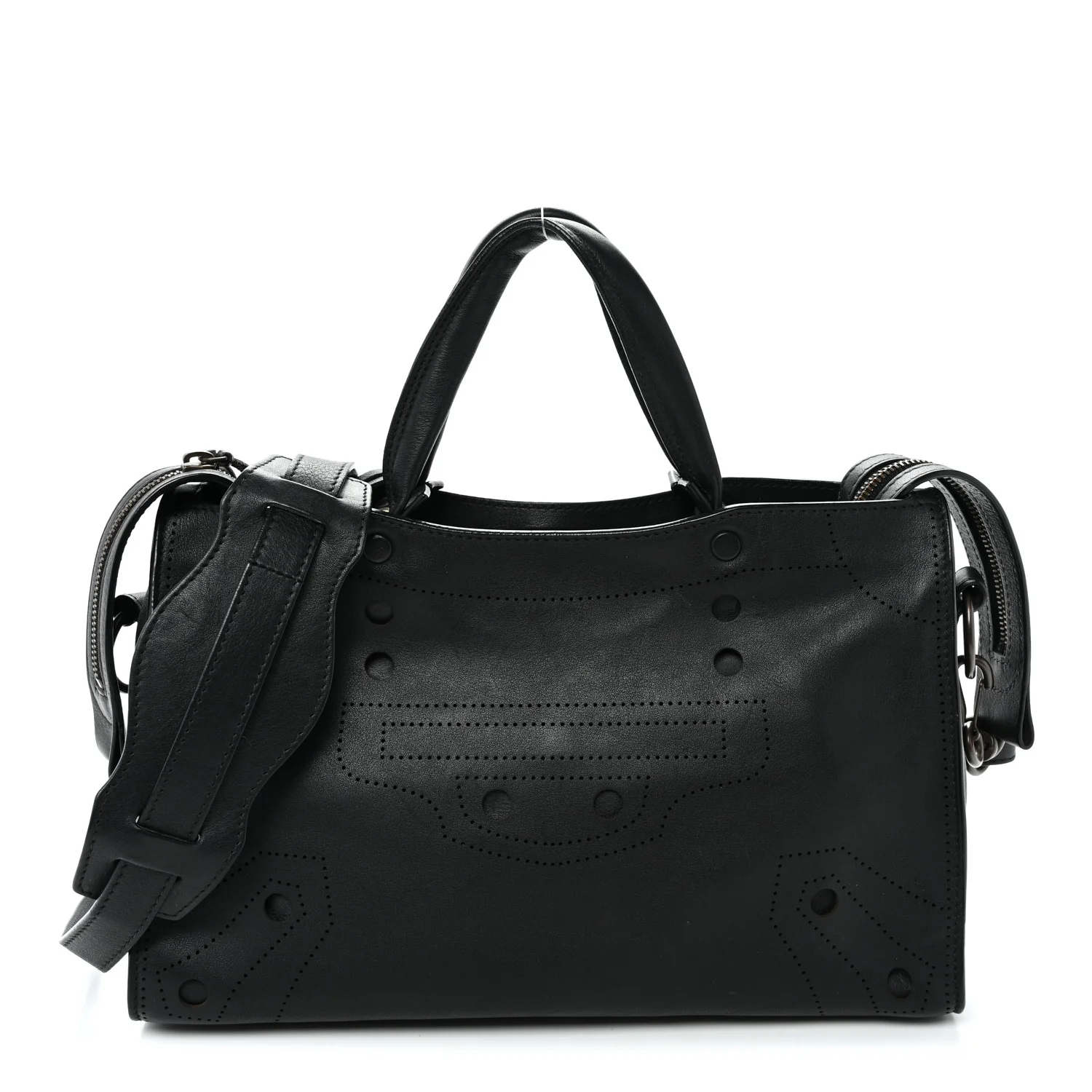 Veau Soyeux Perforated Blackout Hardware S City Black